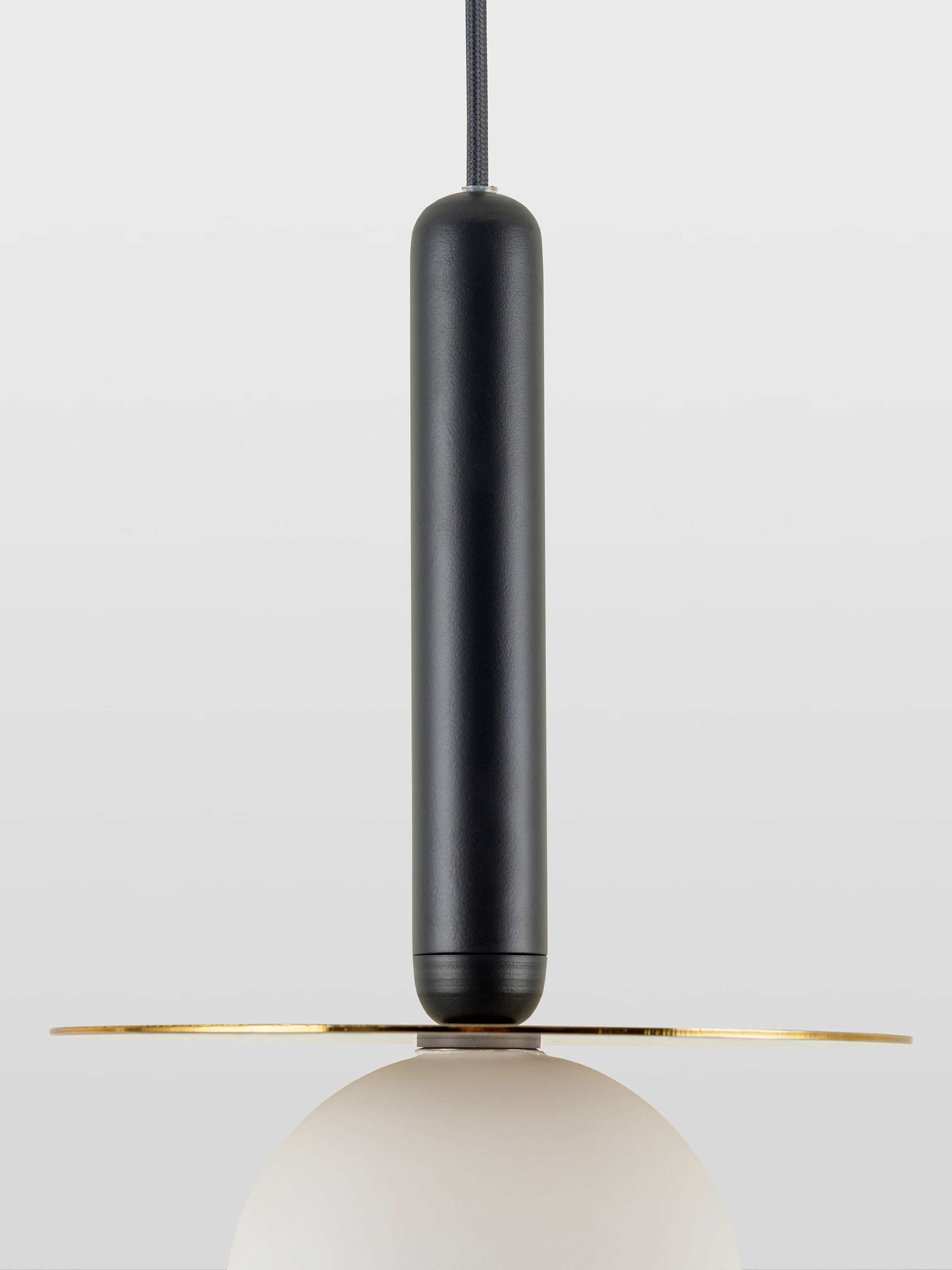 Houseof. Charcoal Grey Plate Pendant Ceiling Light - Image 4 of 4