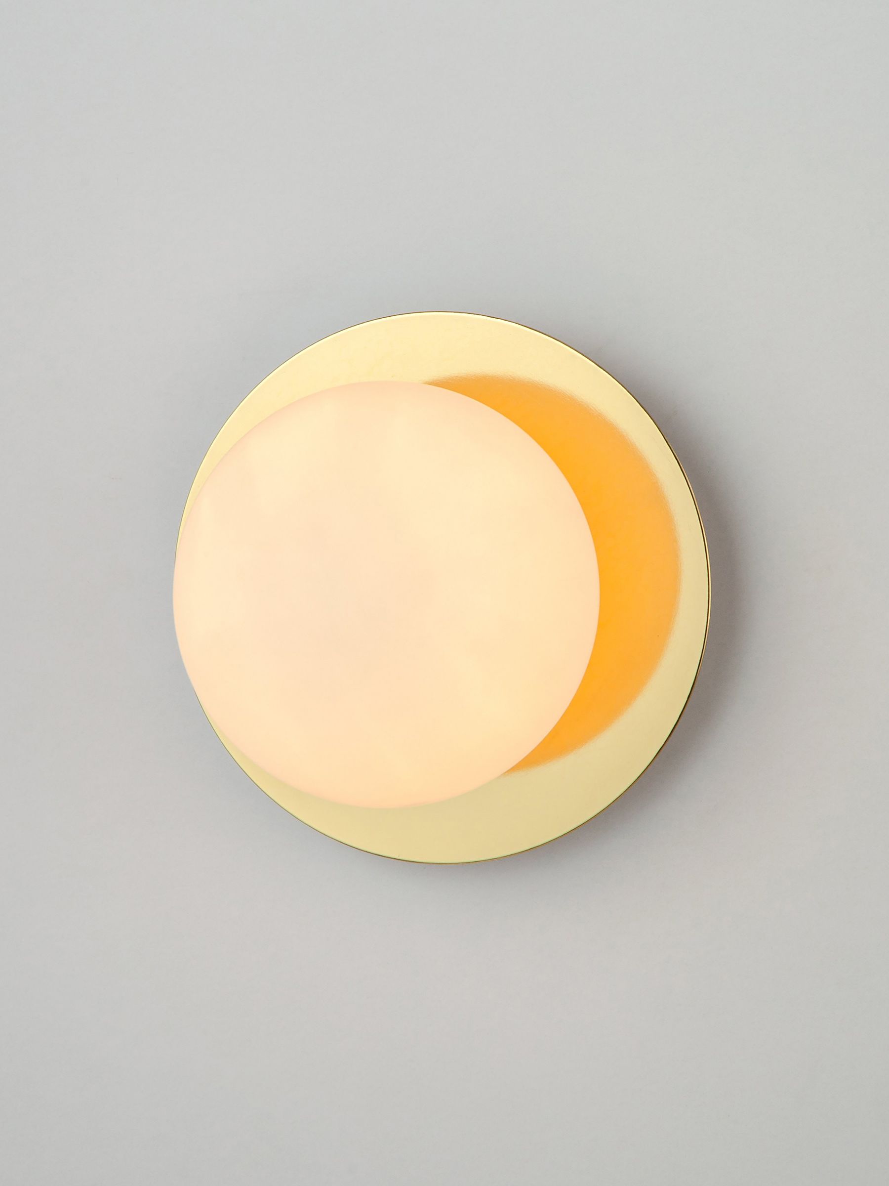 Houseof. Brass Opal Disk Wall Bathroom Light - Image 3 of 4