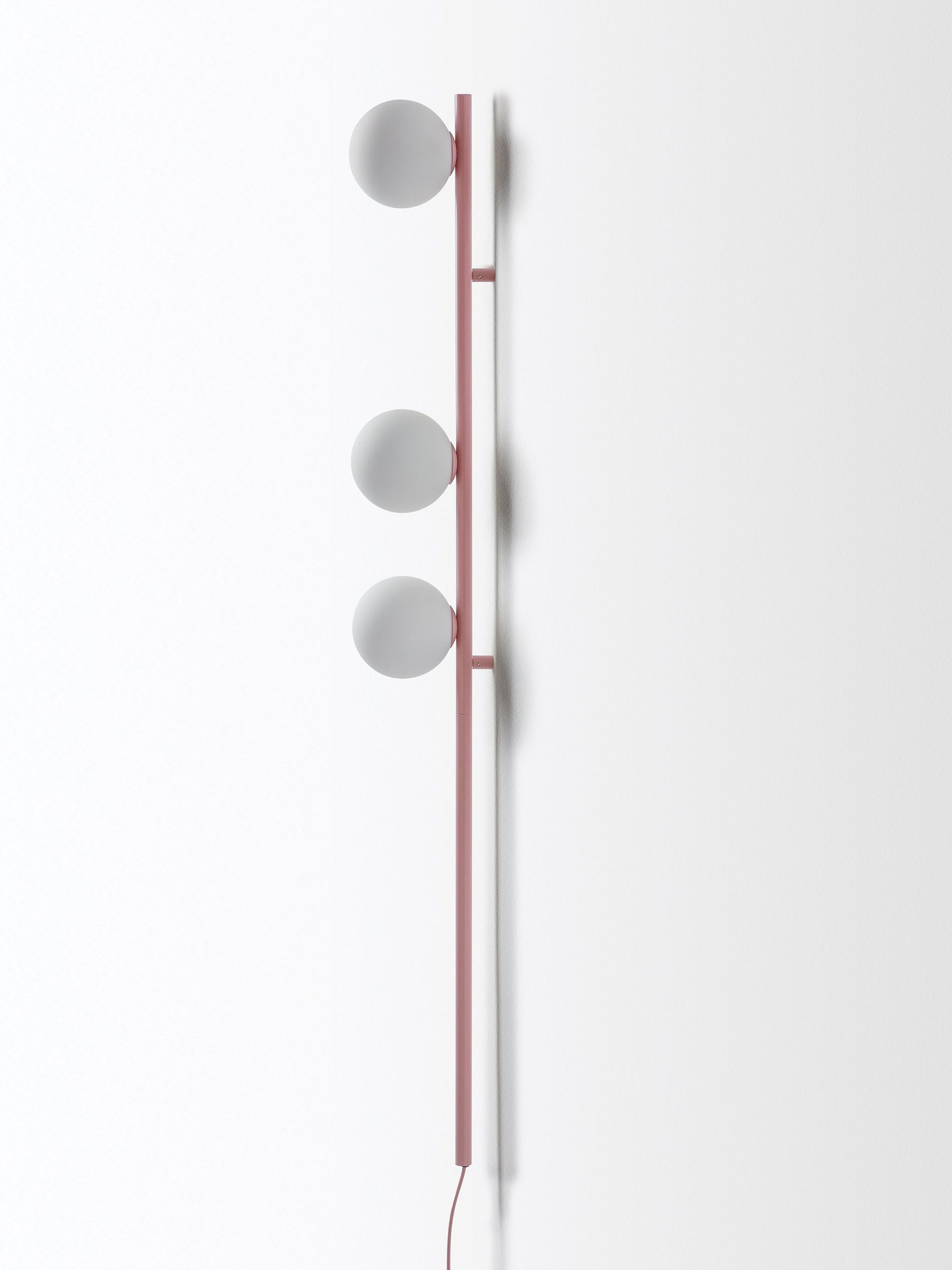 Houseof. Pink Bar Opal Ball Frosted Glass Shade Wall Light - Image 2 of 3
