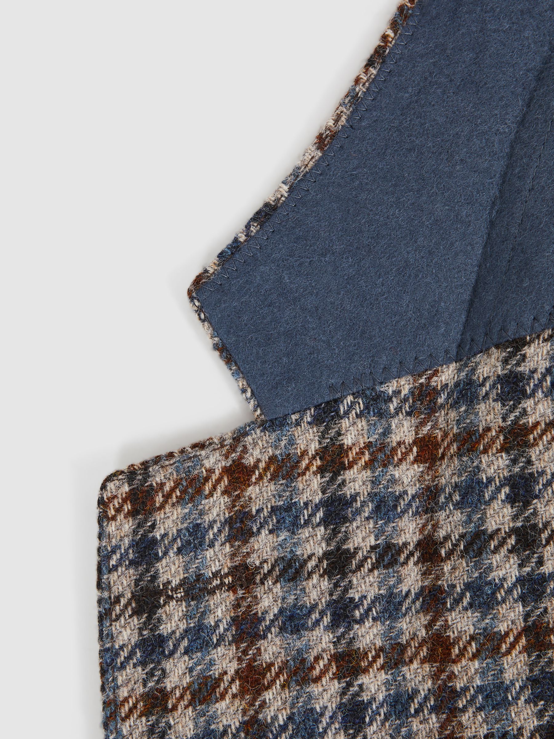 Oscar Jacobson Wool Single Breasted Blazer in Blue Moon - Image 6 of 8