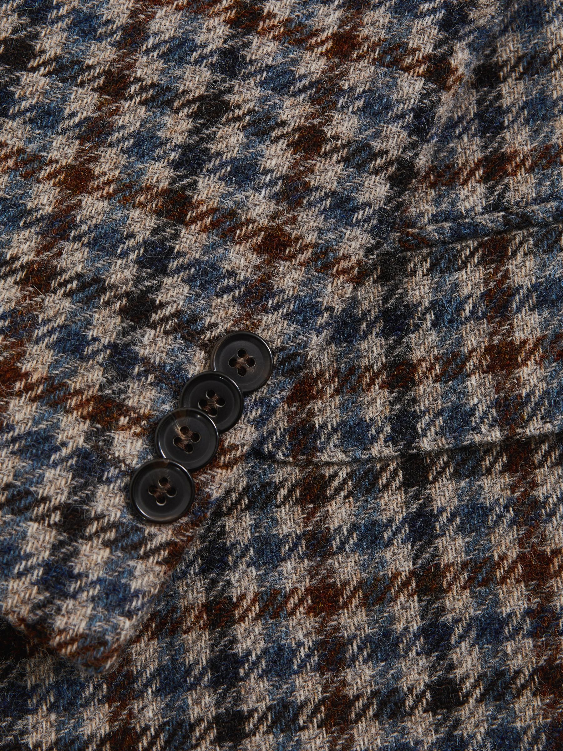 Oscar Jacobson Wool Single Breasted Blazer in Blue Moon - Image 8 of 8