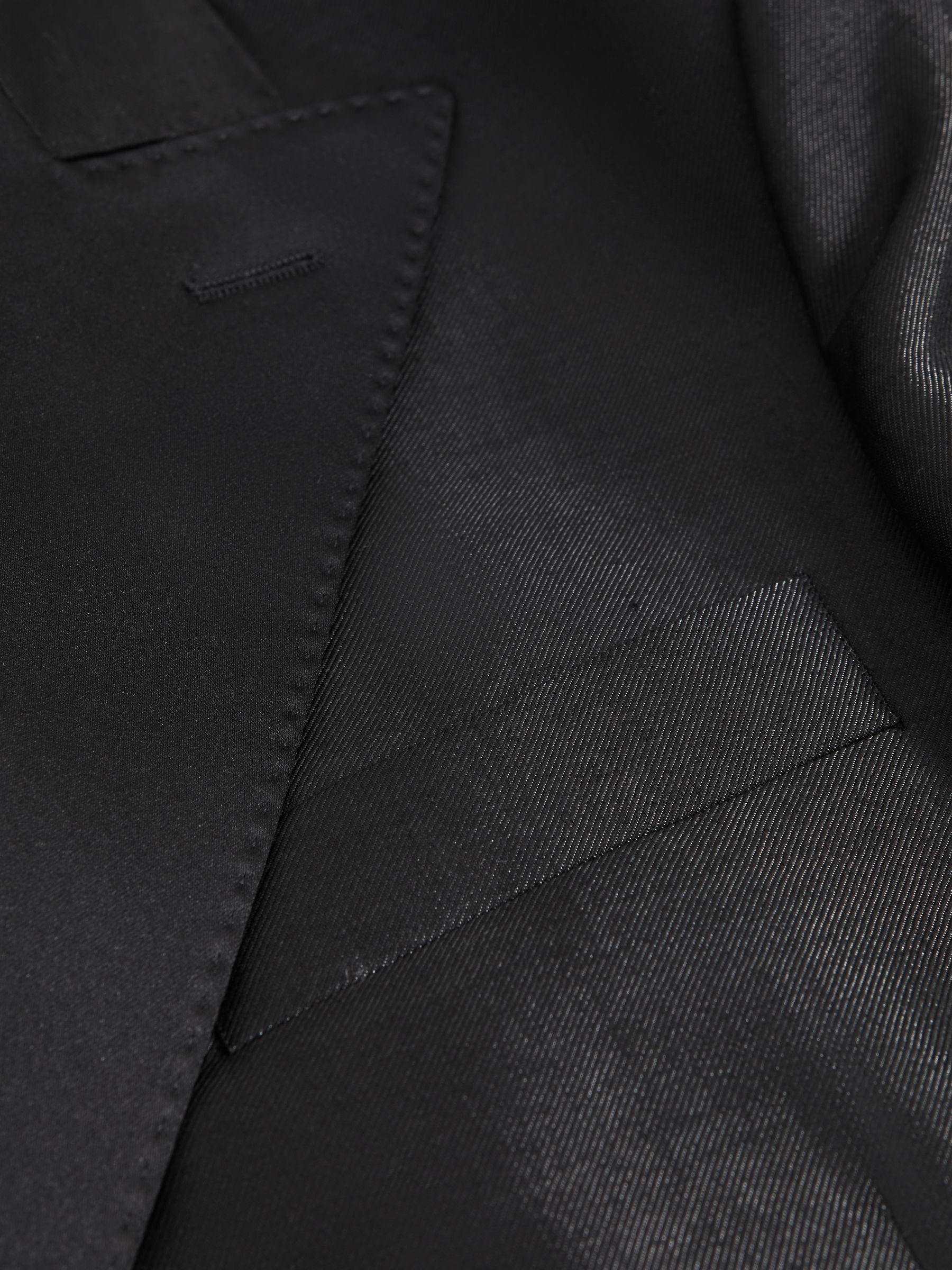 Plain Oscar Jacobson Double Breasted Blazer in Black - Image 7 of 8