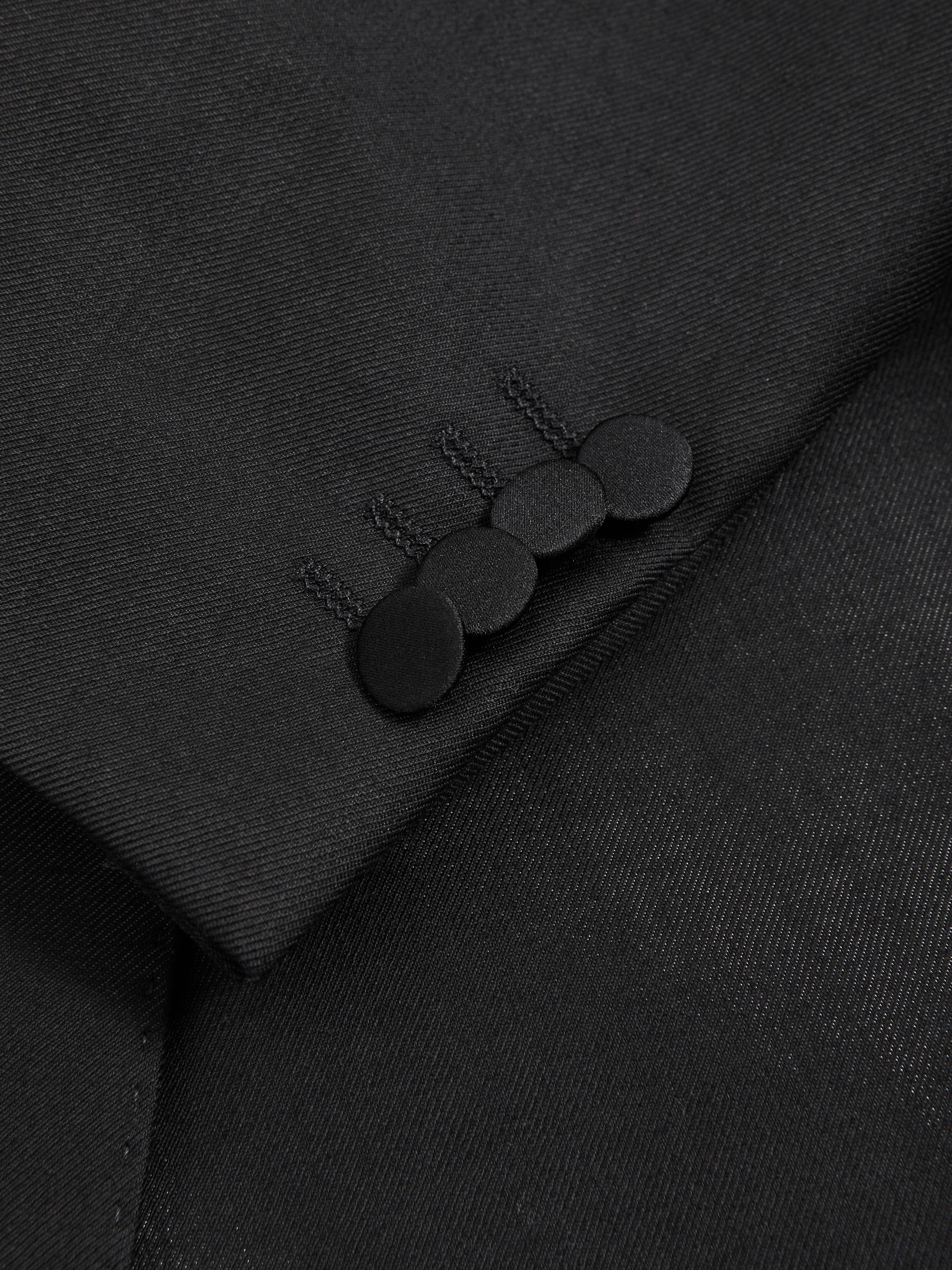 Plain Oscar Jacobson Double Breasted Blazer in Black - Image 8 of 8