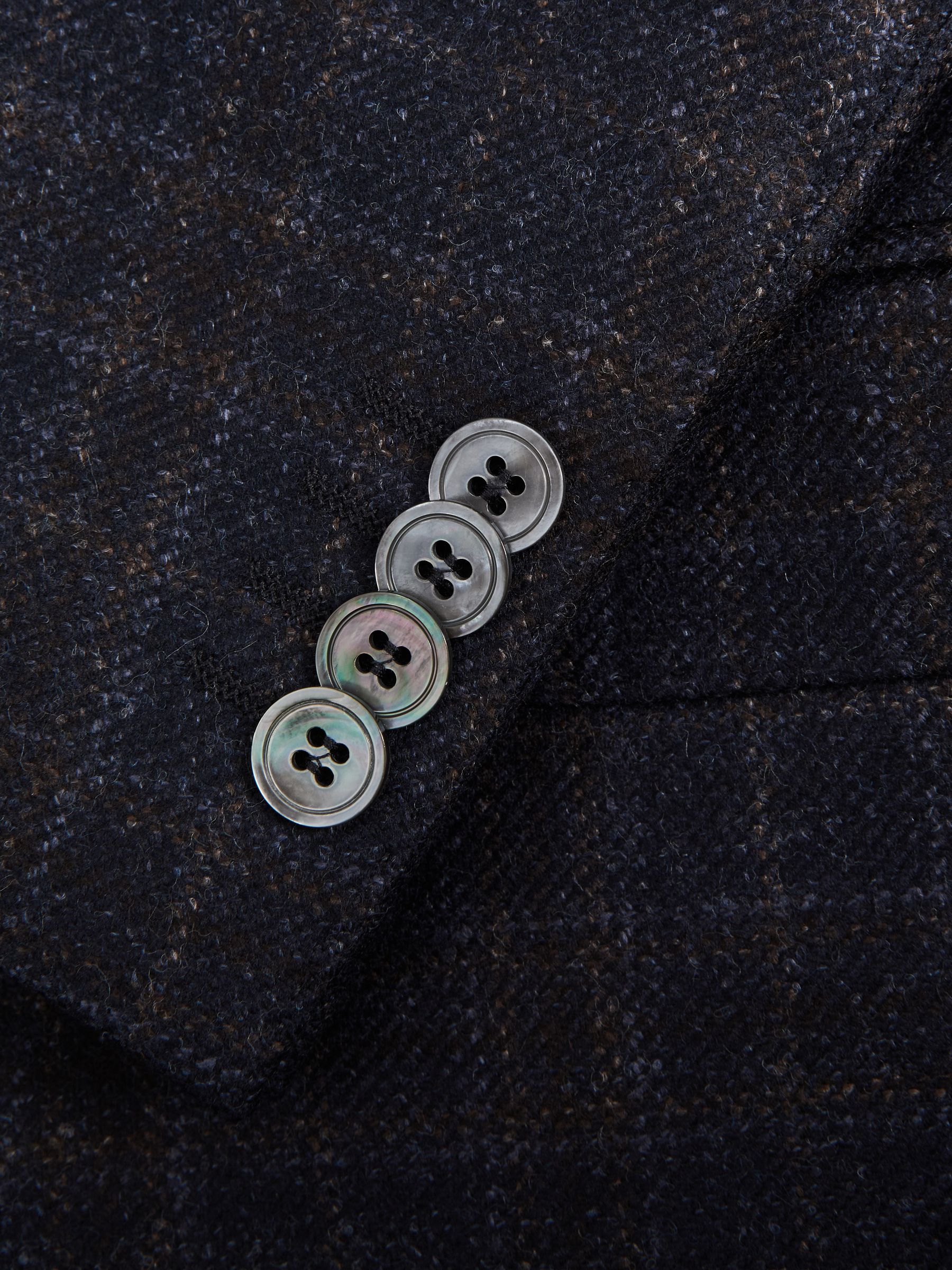 Oscar Jacobson Wool Single Breasted Blazer in Navy - Image 7 of 8