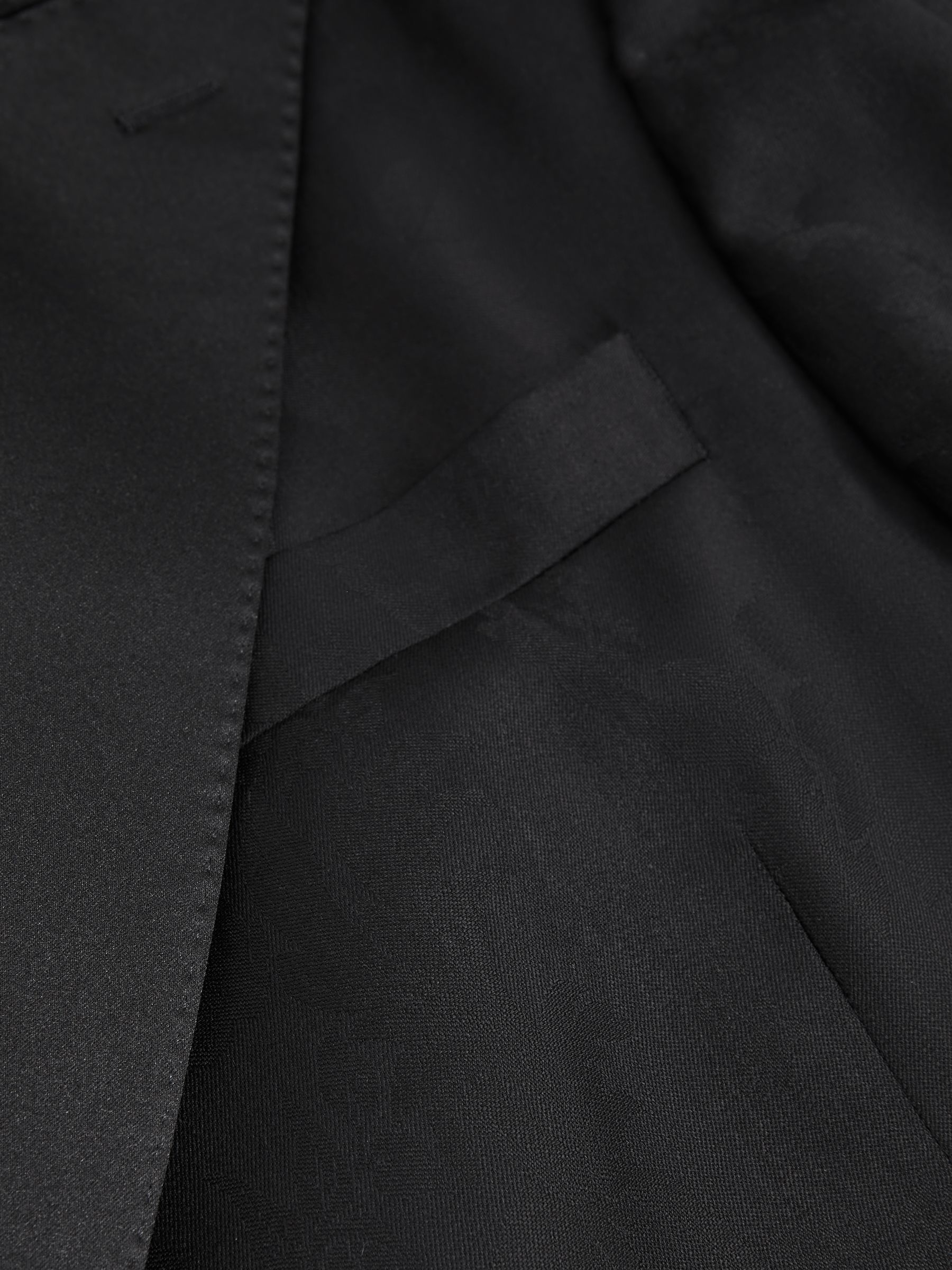 Jacquard Oscar Jacobson Double Breasted Blazer in Black - Image 7 of 9