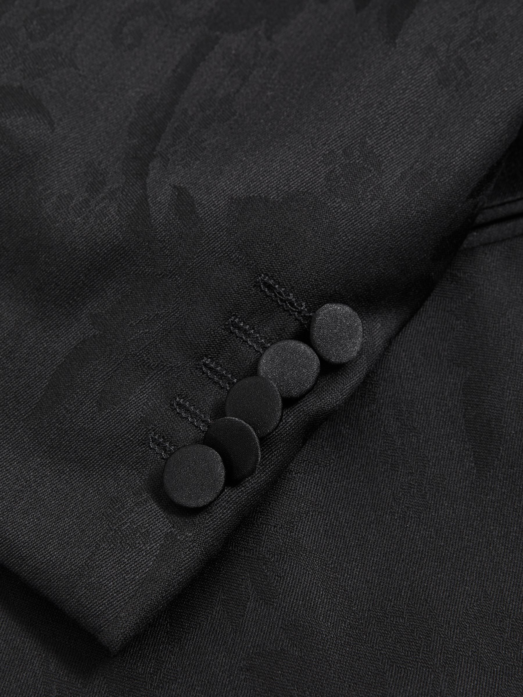 Jacquard Oscar Jacobson Double Breasted Blazer in Black - Image 8 of 9