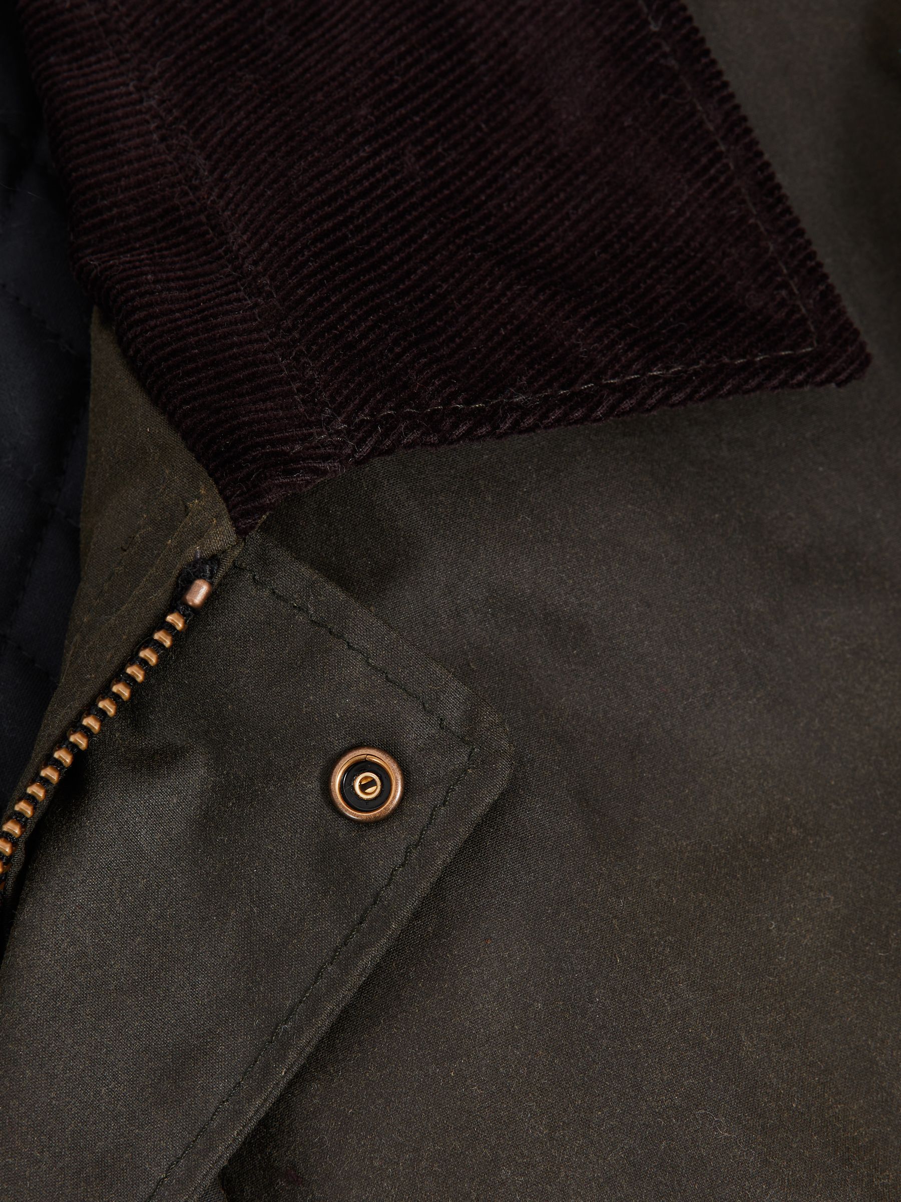 Oscar Jacobson Waxed Field Jacket in Green Cervo - Image 5 of 7