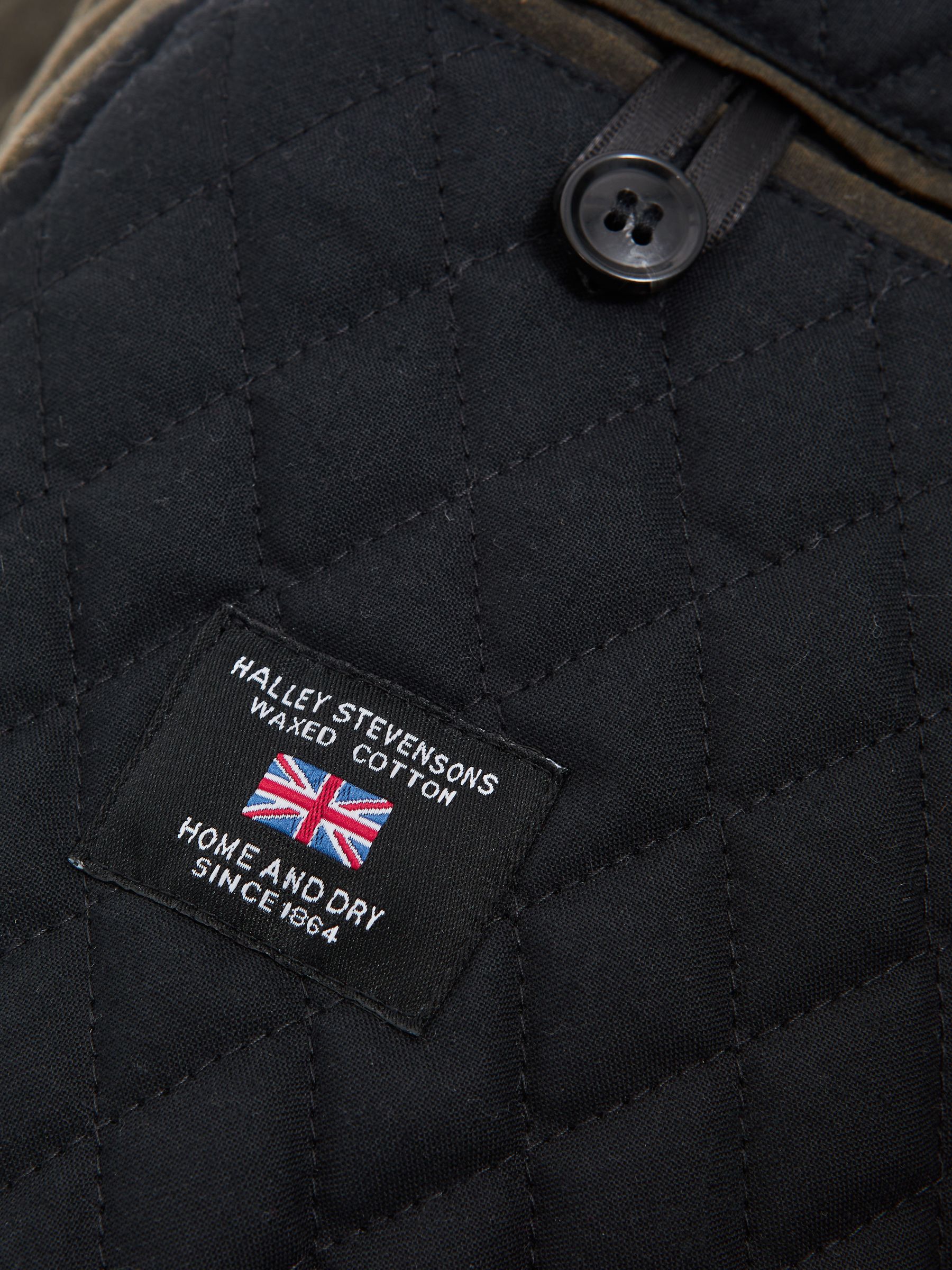 Oscar Jacobson Waxed Field Jacket in Green Cervo - Image 7 of 7