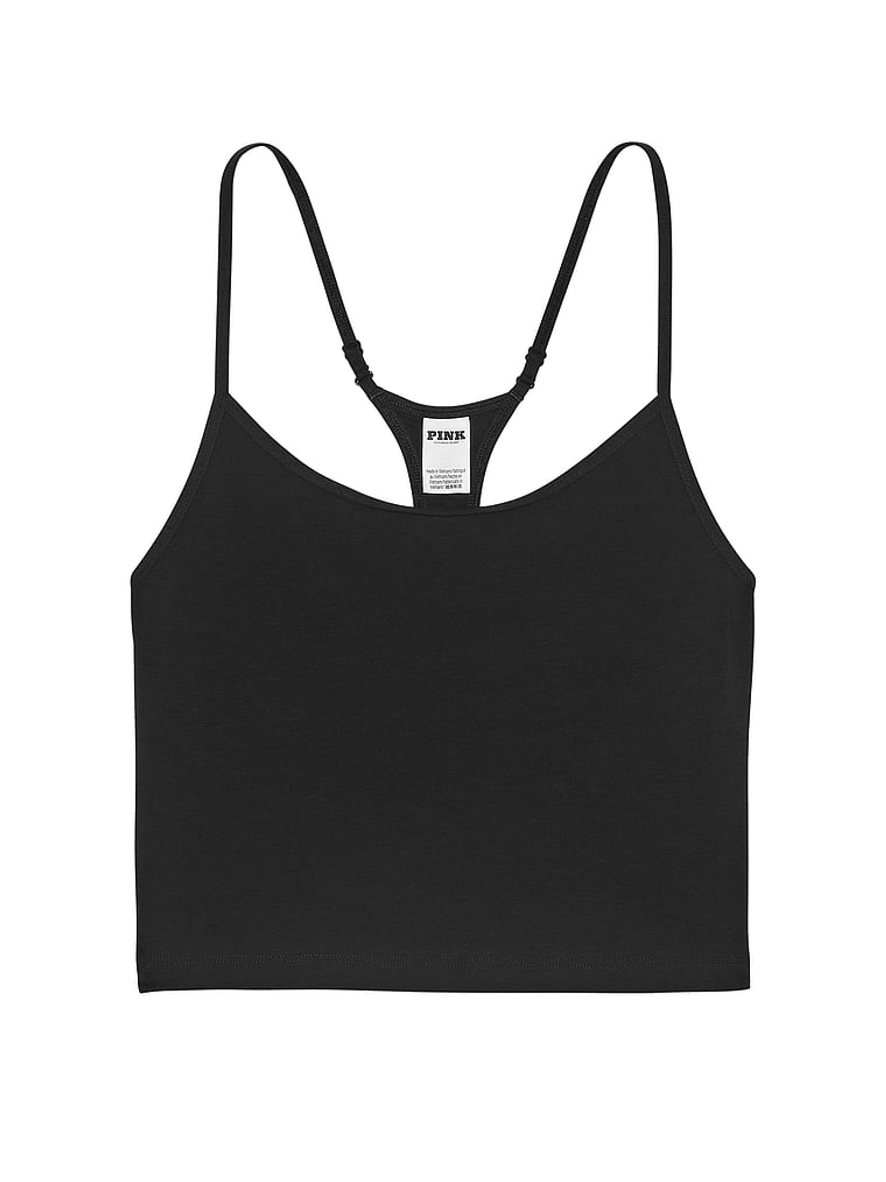 Pure Black Cotton Jersey Tank Top - Image 3 of 3