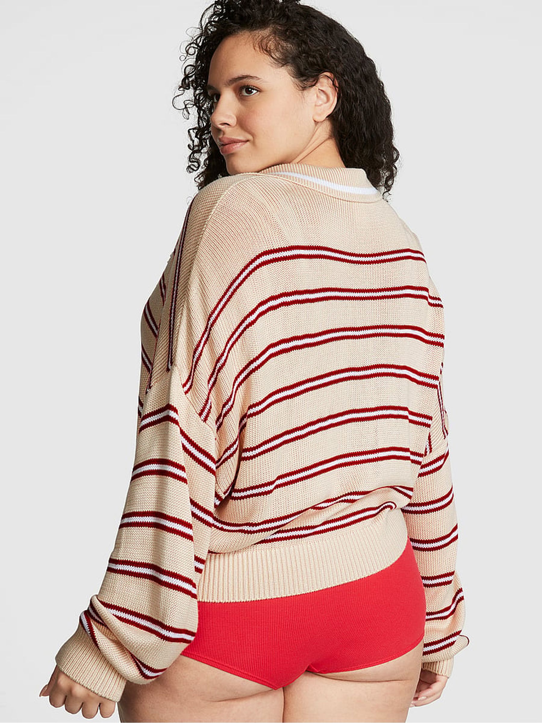 Canvas Cream V-Neck Jumper - Image 2 of 4