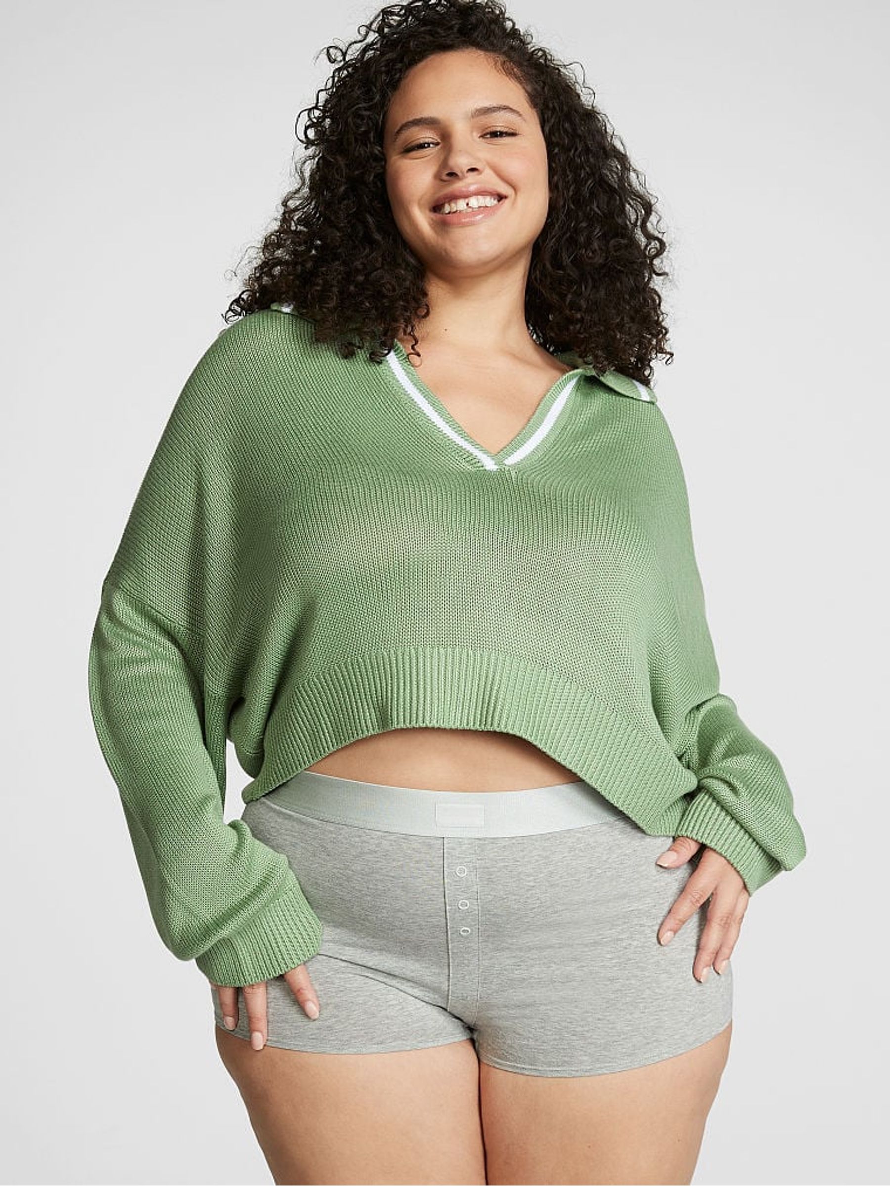 Wild Grass Green V-Neck Jumper - Image 1 of 3