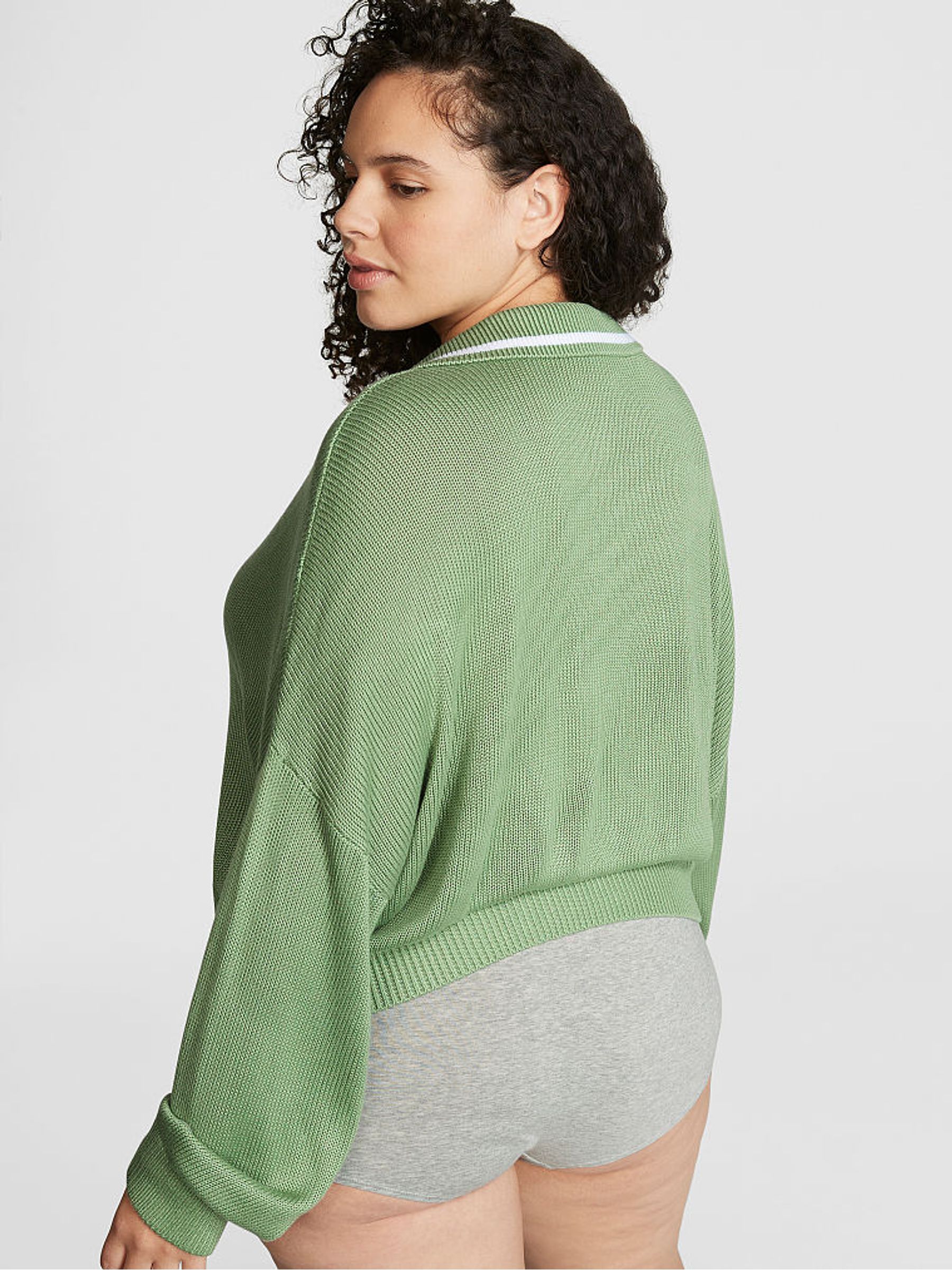 Wild Grass Green V-Neck Jumper - Image 2 of 3