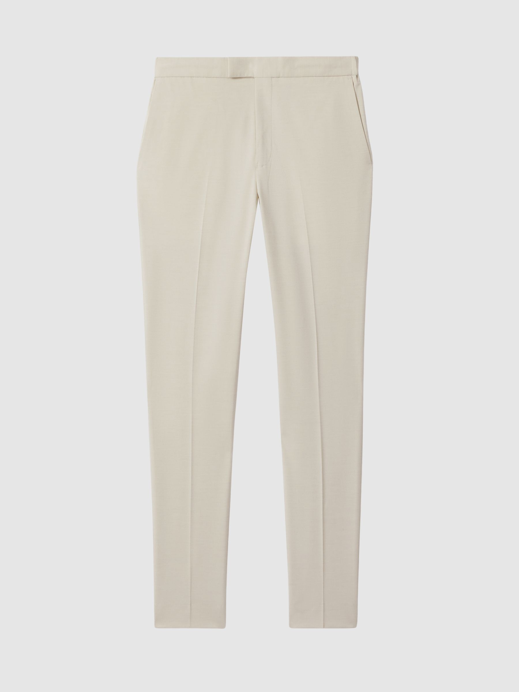Slim-Fit Drawstring Trousers in Stone - Image 2 of 4