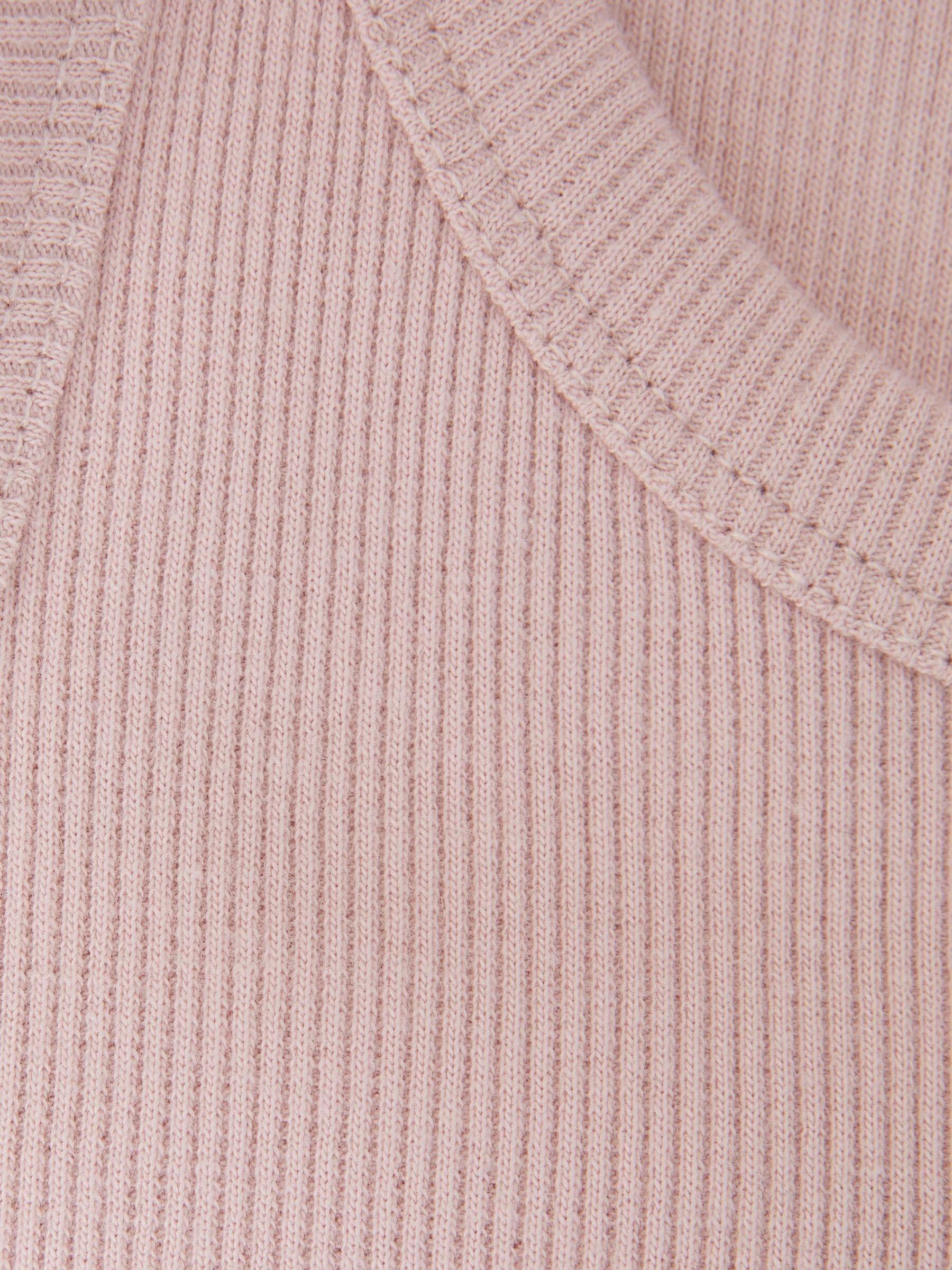 Teen Cotton Blend Ribbed Vest in Pale Pink - Image 5 of 5