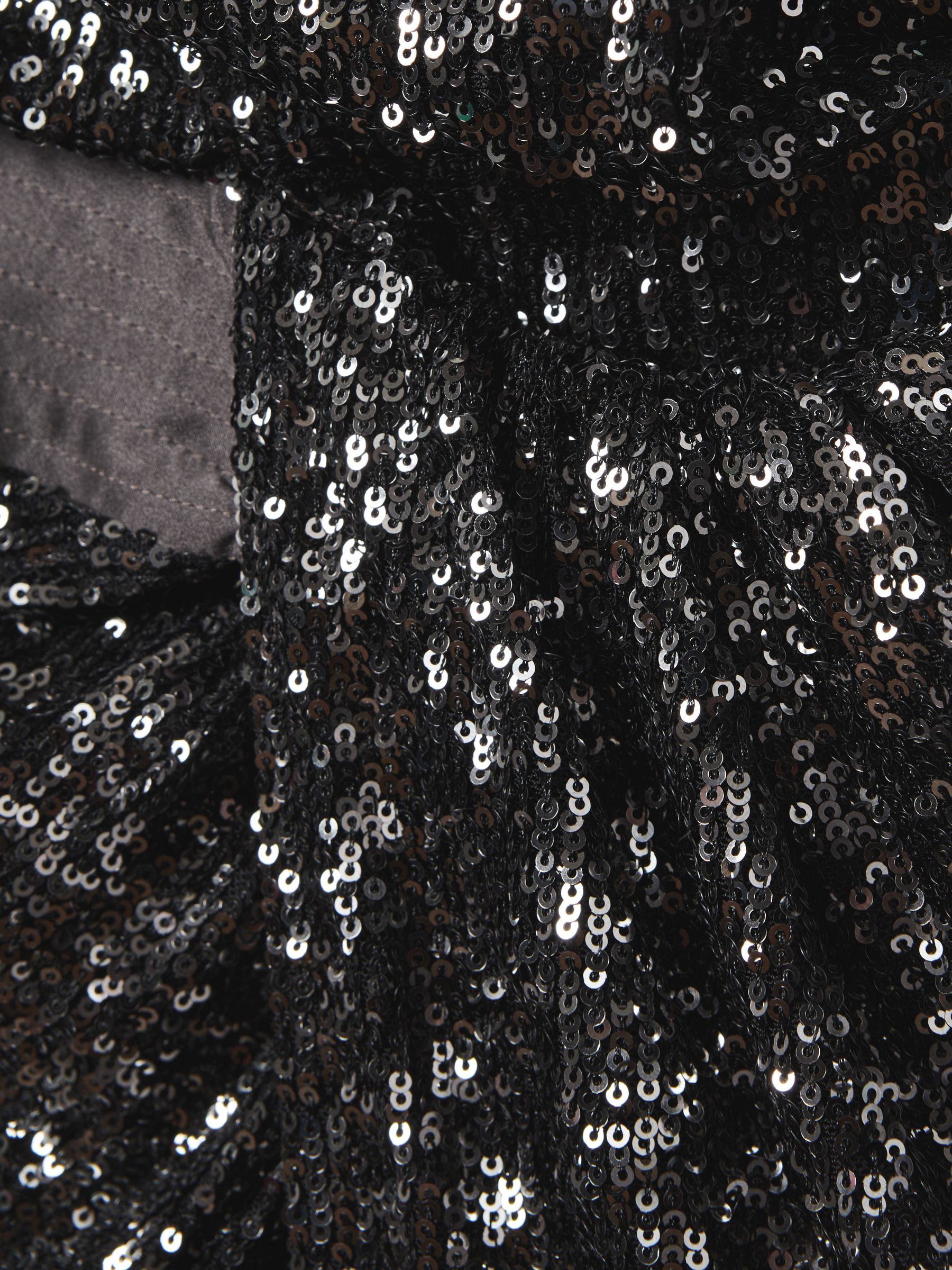 Halston Sequin Mini Dress in Ash - Image 6 of 6