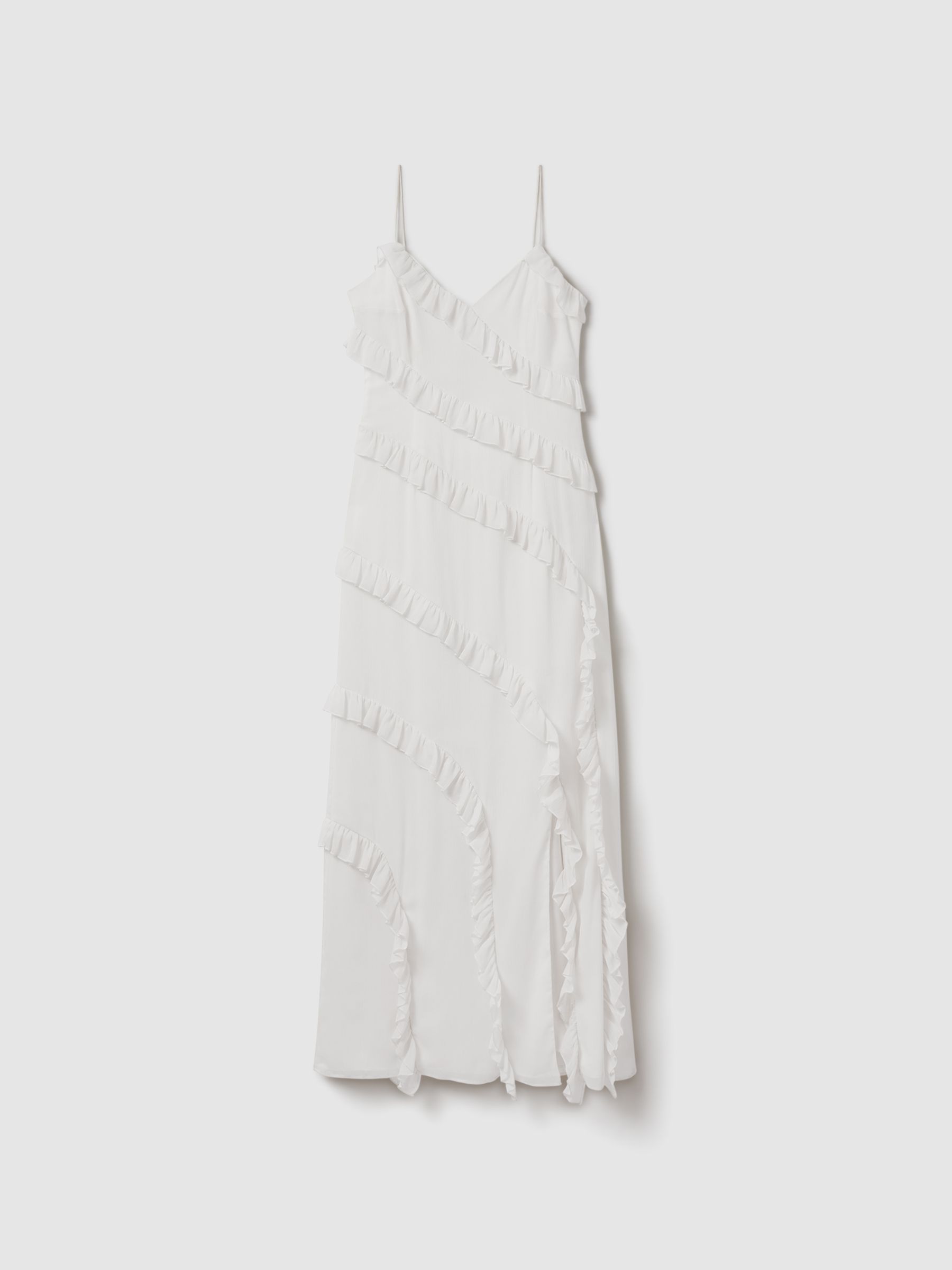Amur Ruffle Maxi Dress in White - Image 2 of 6