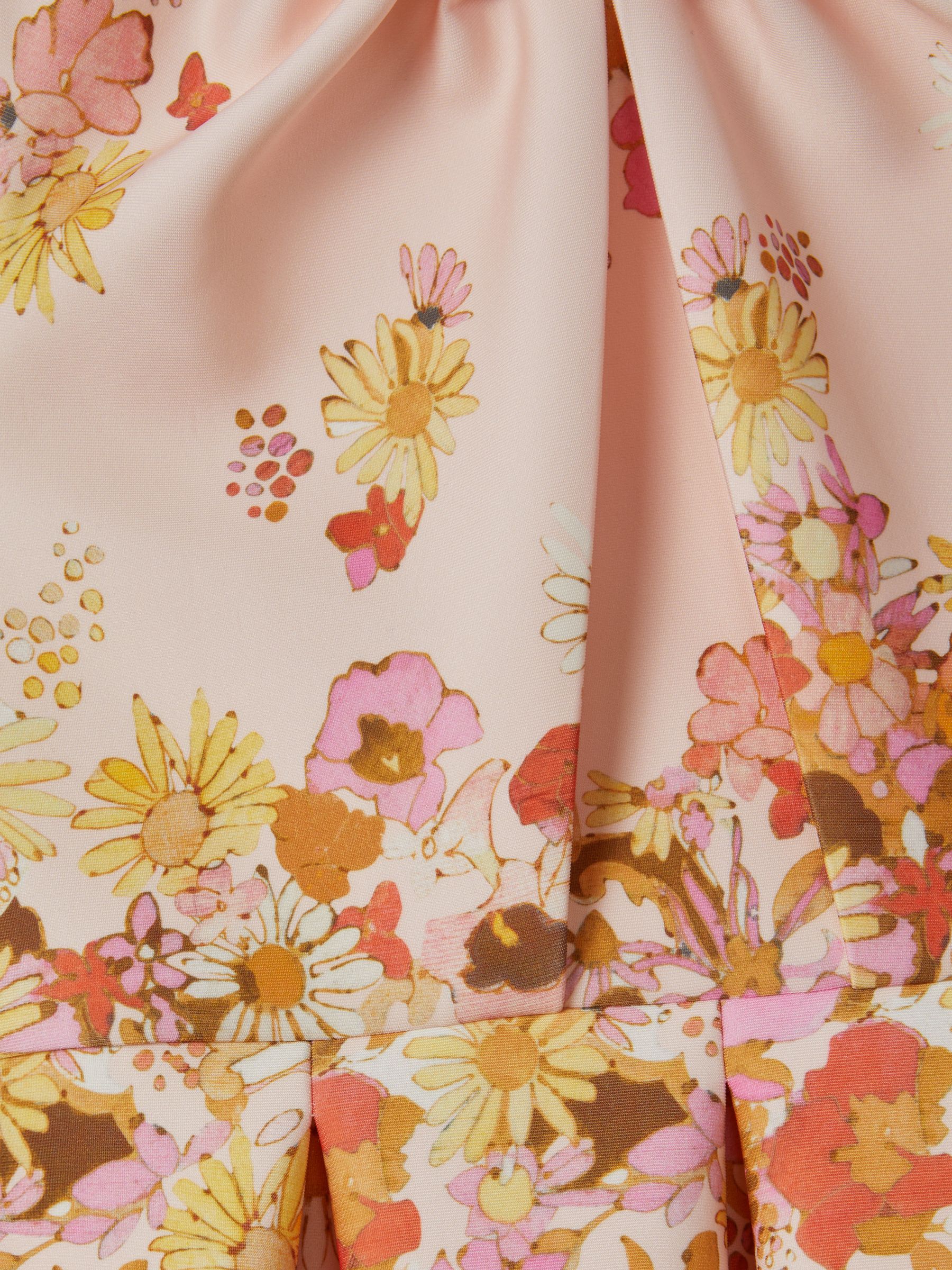 13-14 yrs Scuba Knot Fit-and-Flare Dress in Multi - Image 6 of 6