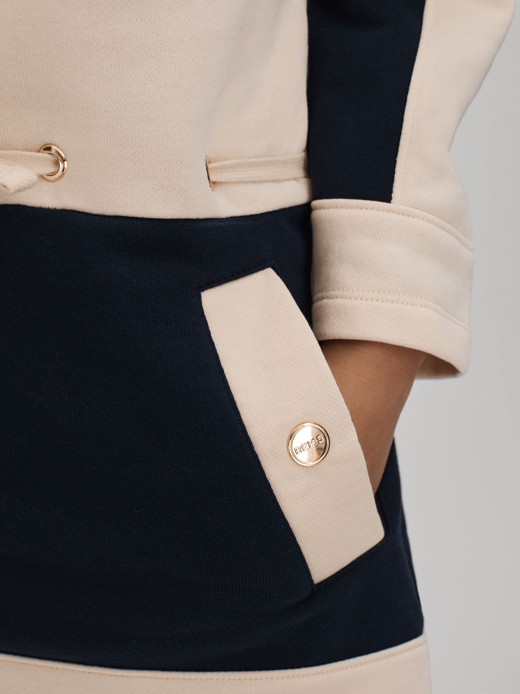 4-9 yrs Cotton Jersey Blend Crew Neck Dress in Ivory - Image 4 of 6