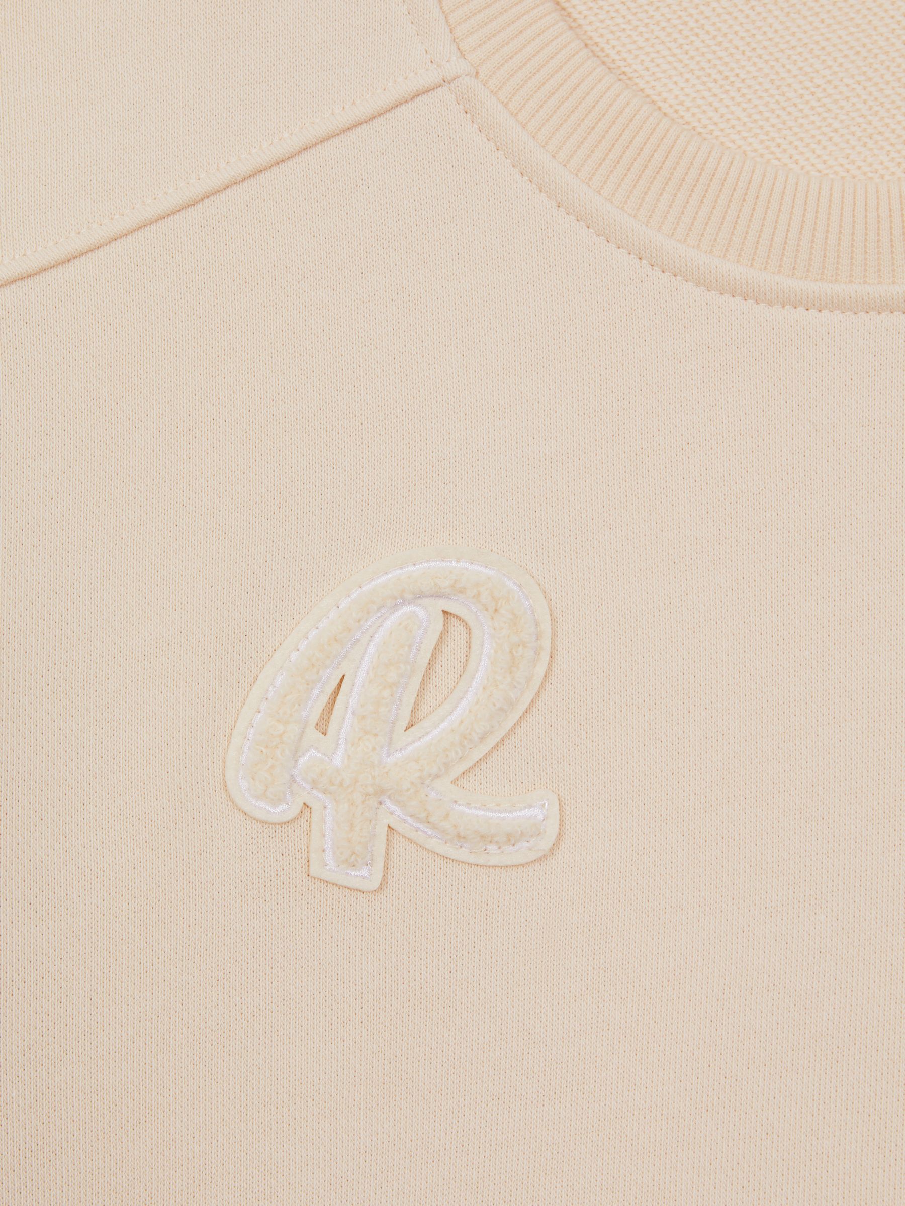 4-9 yrs Cotton Jersey Blend Crew Neck Dress in Ivory - Image 6 of 6