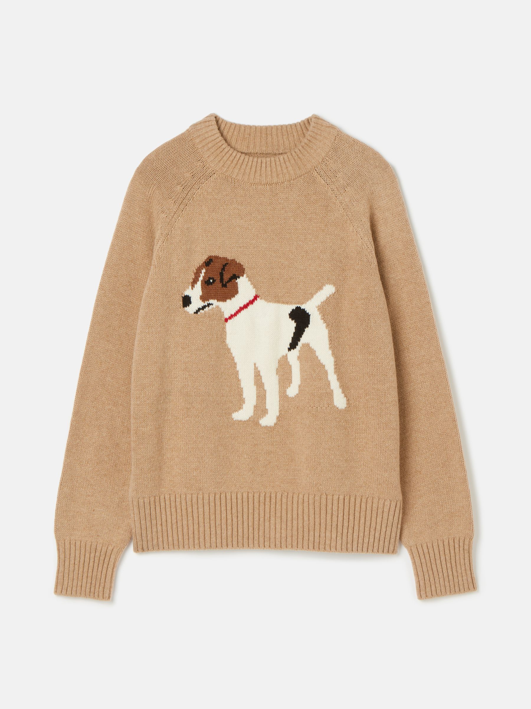 Margot Oatmeal Dog Intarsia Crew Neck Jumper - Image 6 of 6