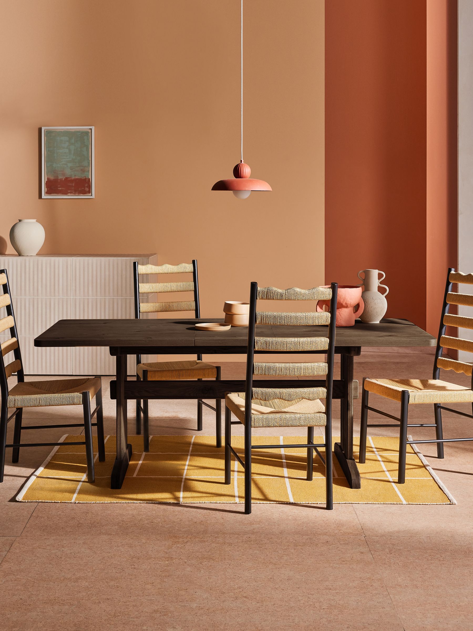 Quinn 6 to 8 Seater Dining Table in Dark Stain Oak - Image 1 of 5