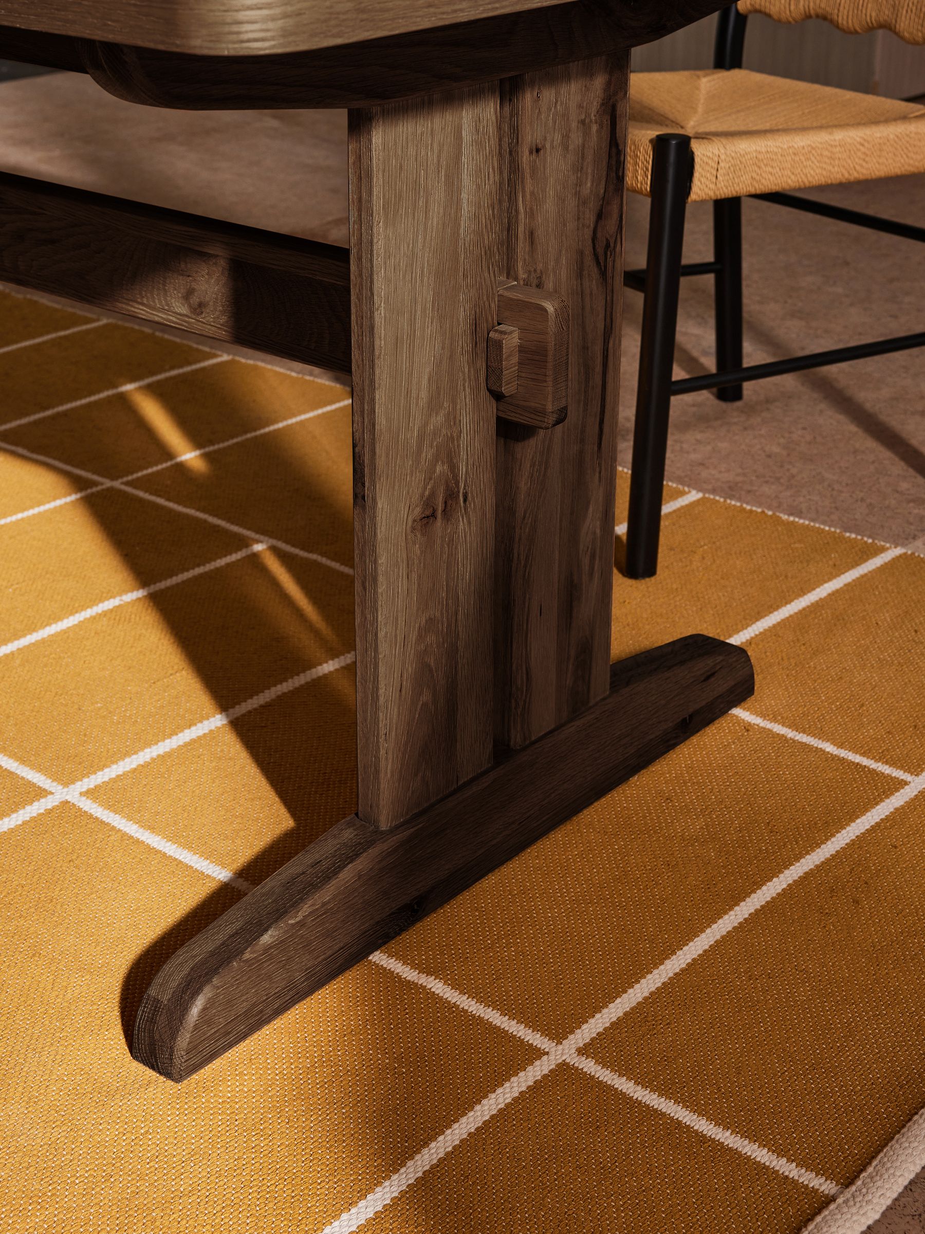 Quinn 6 to 8 Seater Dining Table in Dark Stain Oak - Image 2 of 5