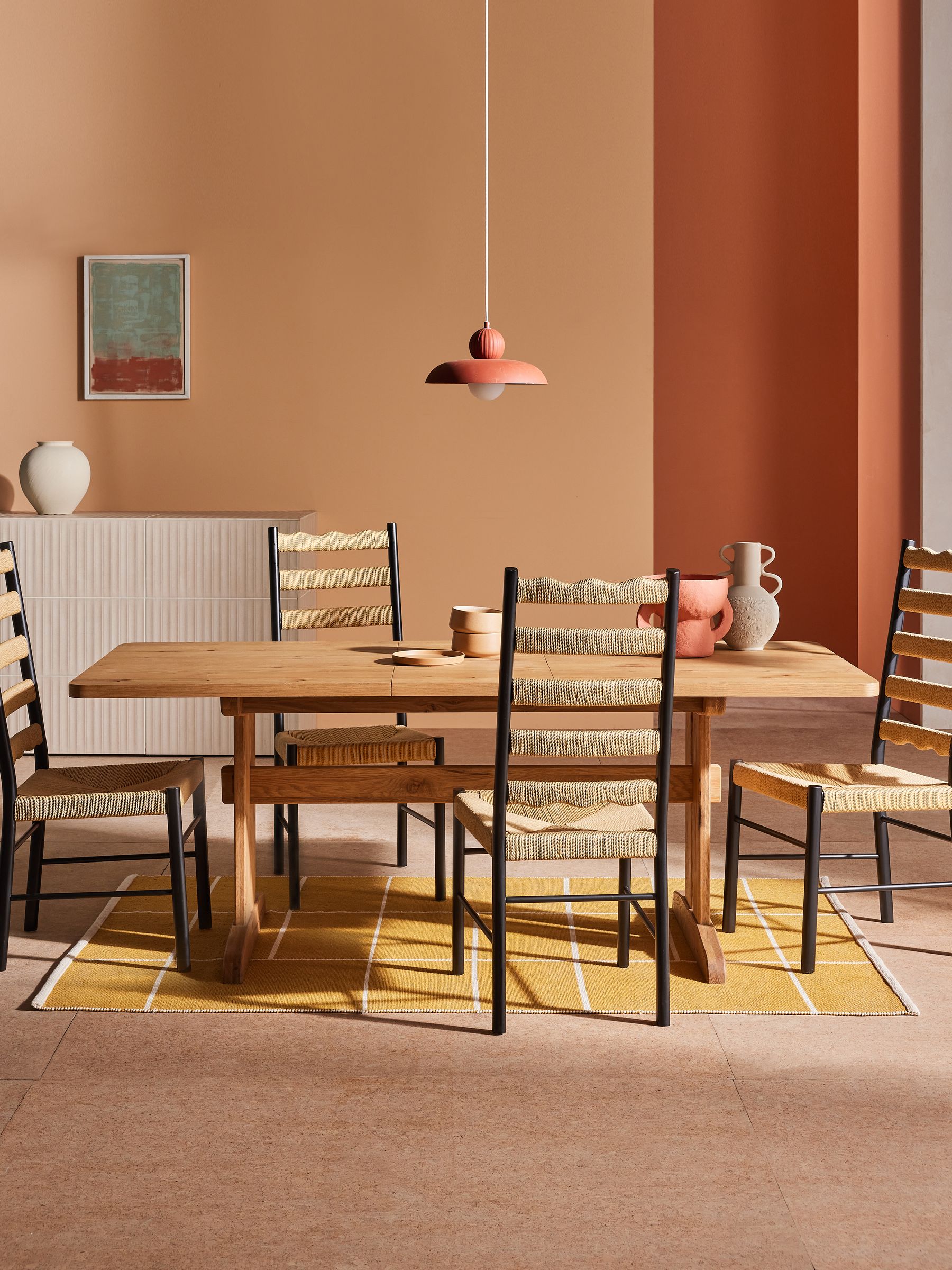 Quinn 6 to 8 Seater Dining Table in Oak - Image 1 of 4