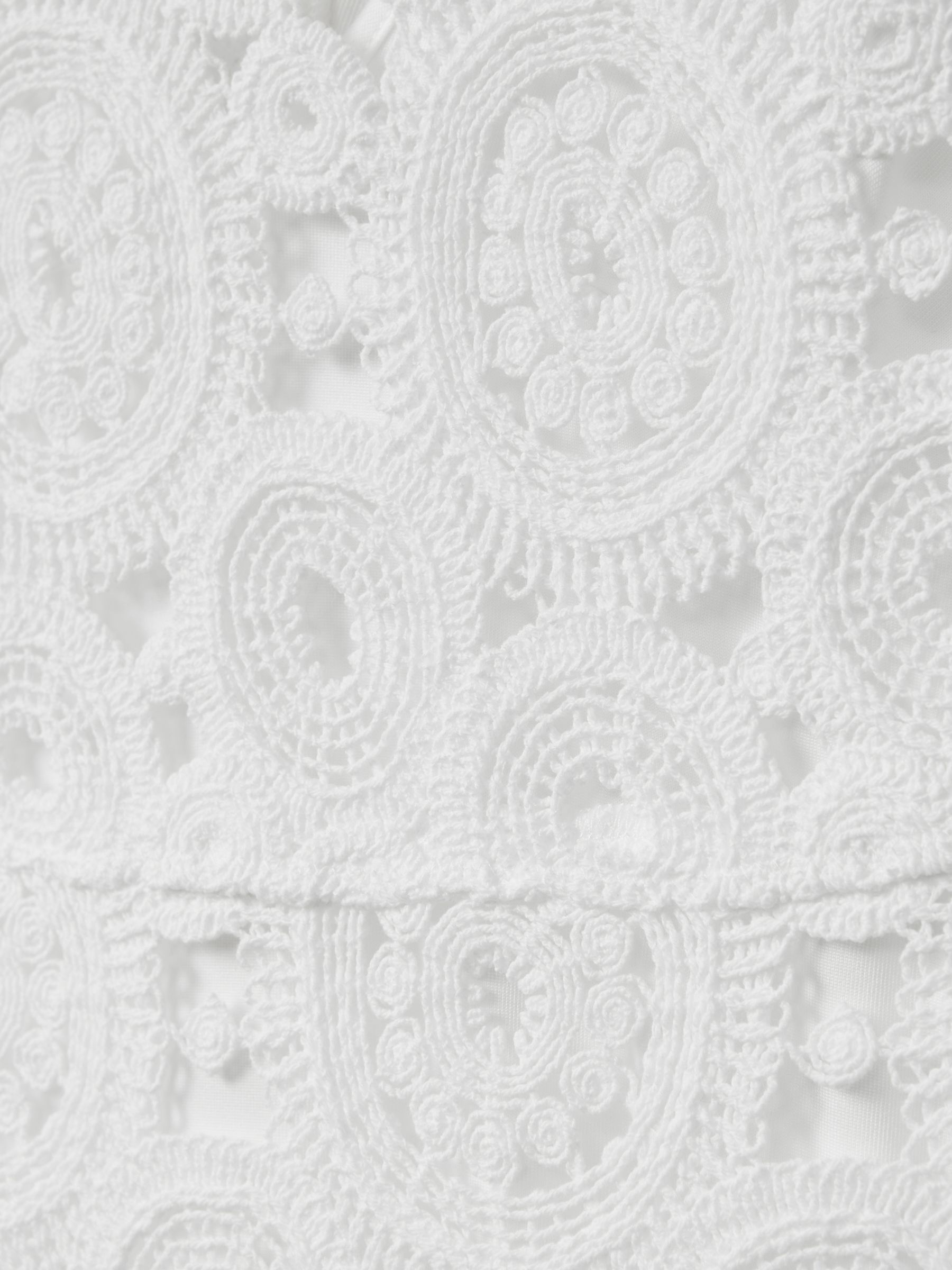 Leo Lin Fitted Crochet Midi Dress in Snow White - Image 5 of 5