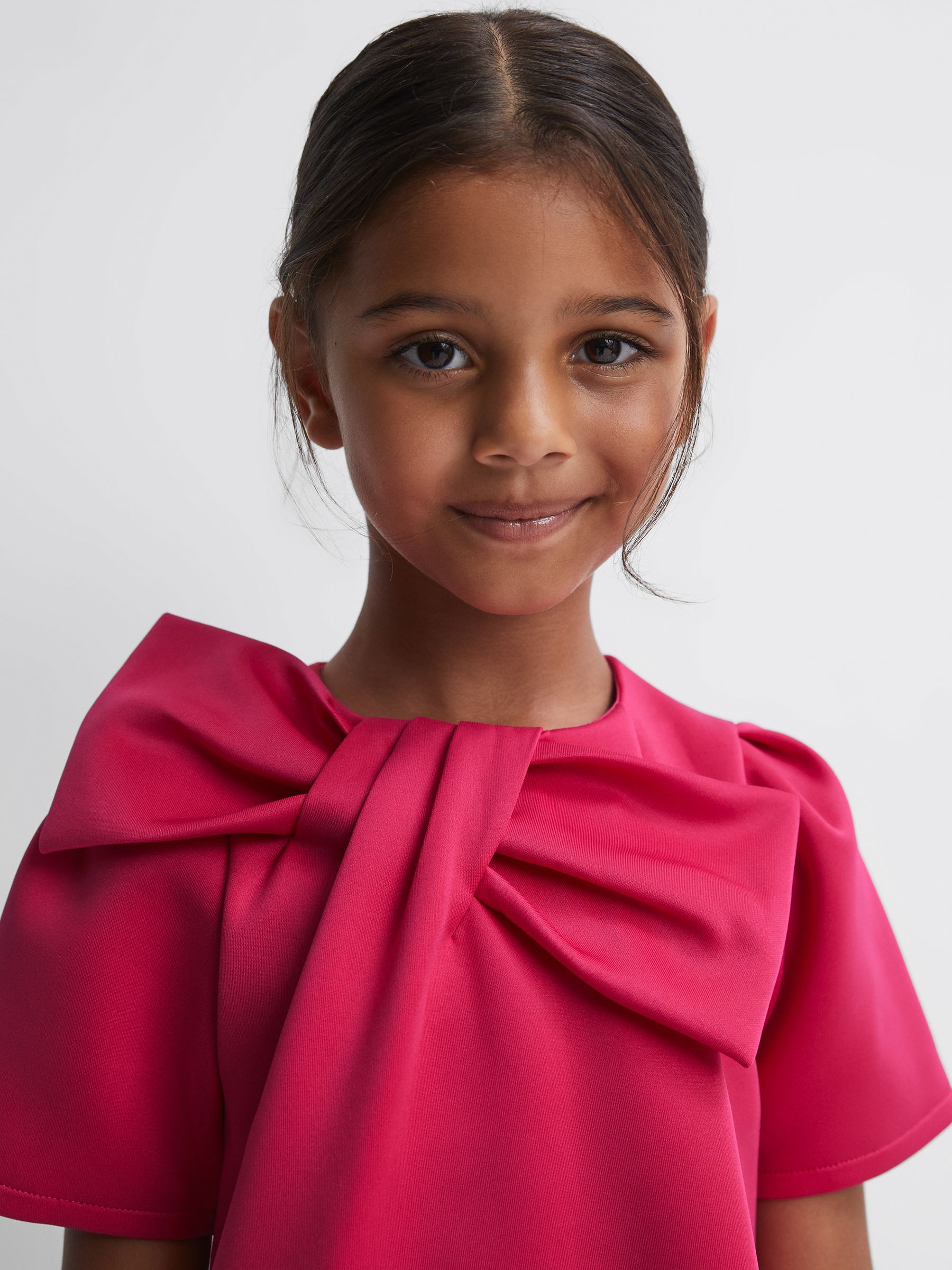 Senior Scuba Bow Dress in Pink - Image 4 of 6