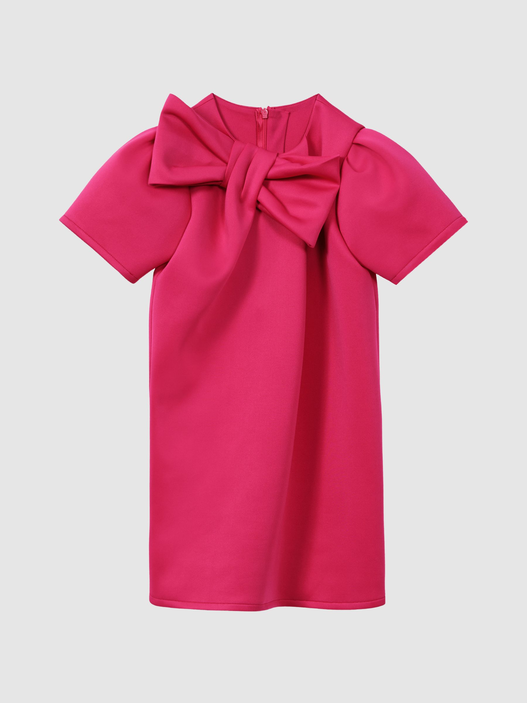 4-9 yrs Scuba Bow Dress in Pink - Image 2 of 6 4-9 yrs Scuba Bow Dress in Pink - Image 2 of 6