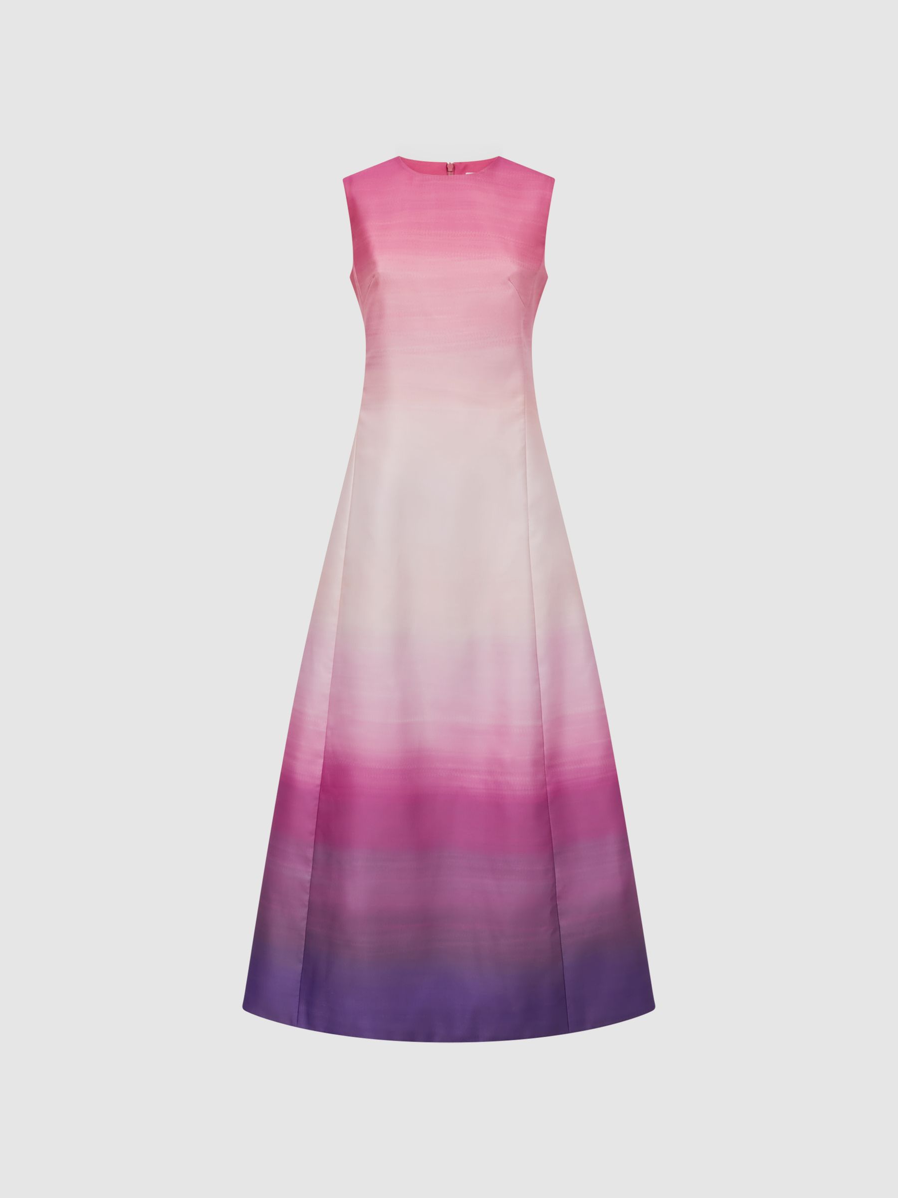 Leo Lin Ombre Sleeveless Midi Dress in Ombre Coral - Image 2 of 6