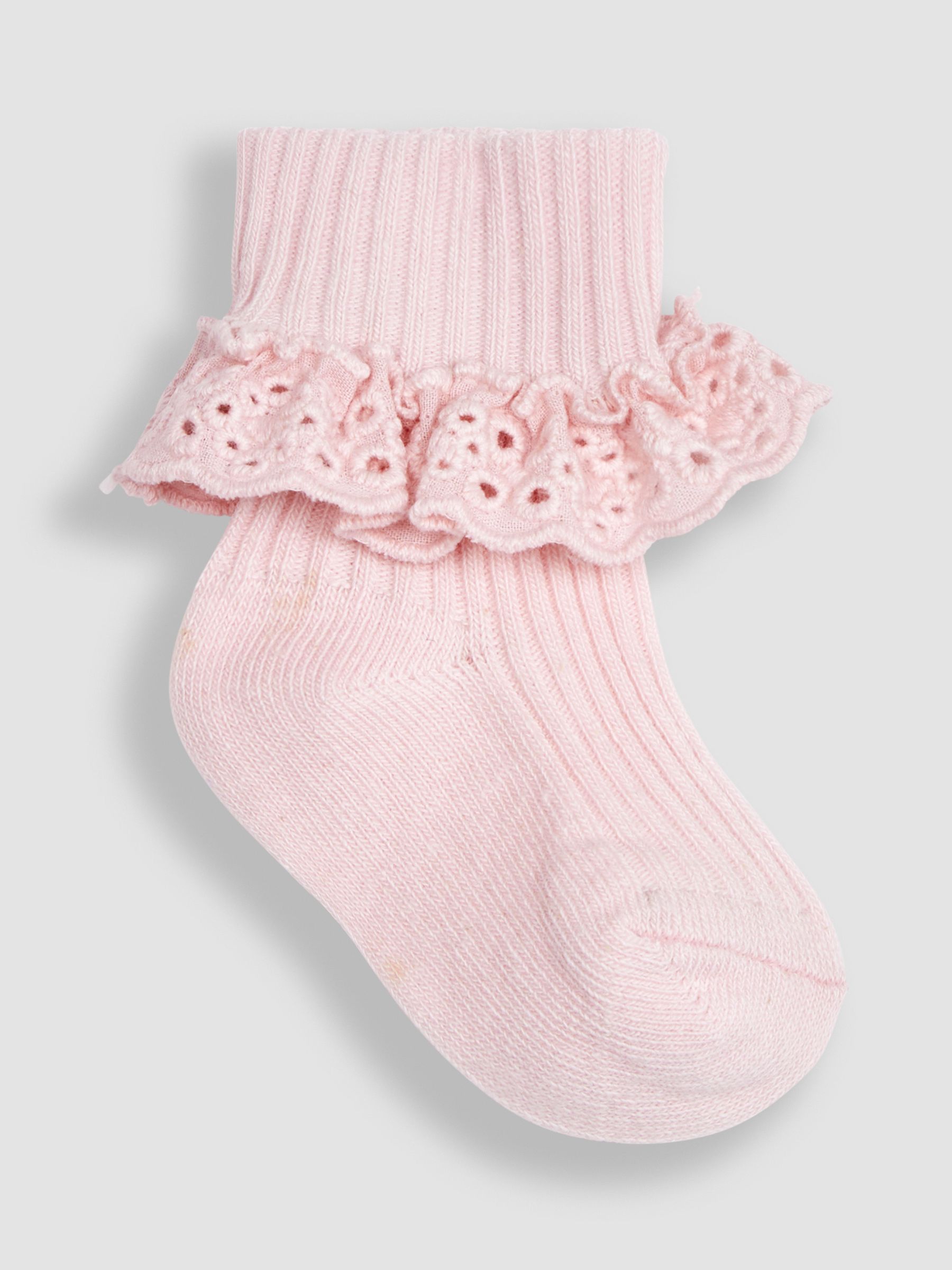 Pink 3-Pack Frilly Socks - Image 2 of 4