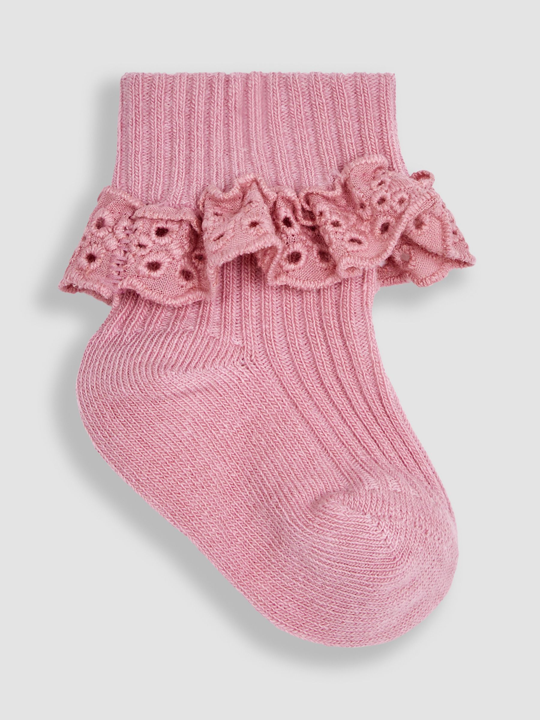 Pink 3-Pack Frilly Socks - Image 3 of 4