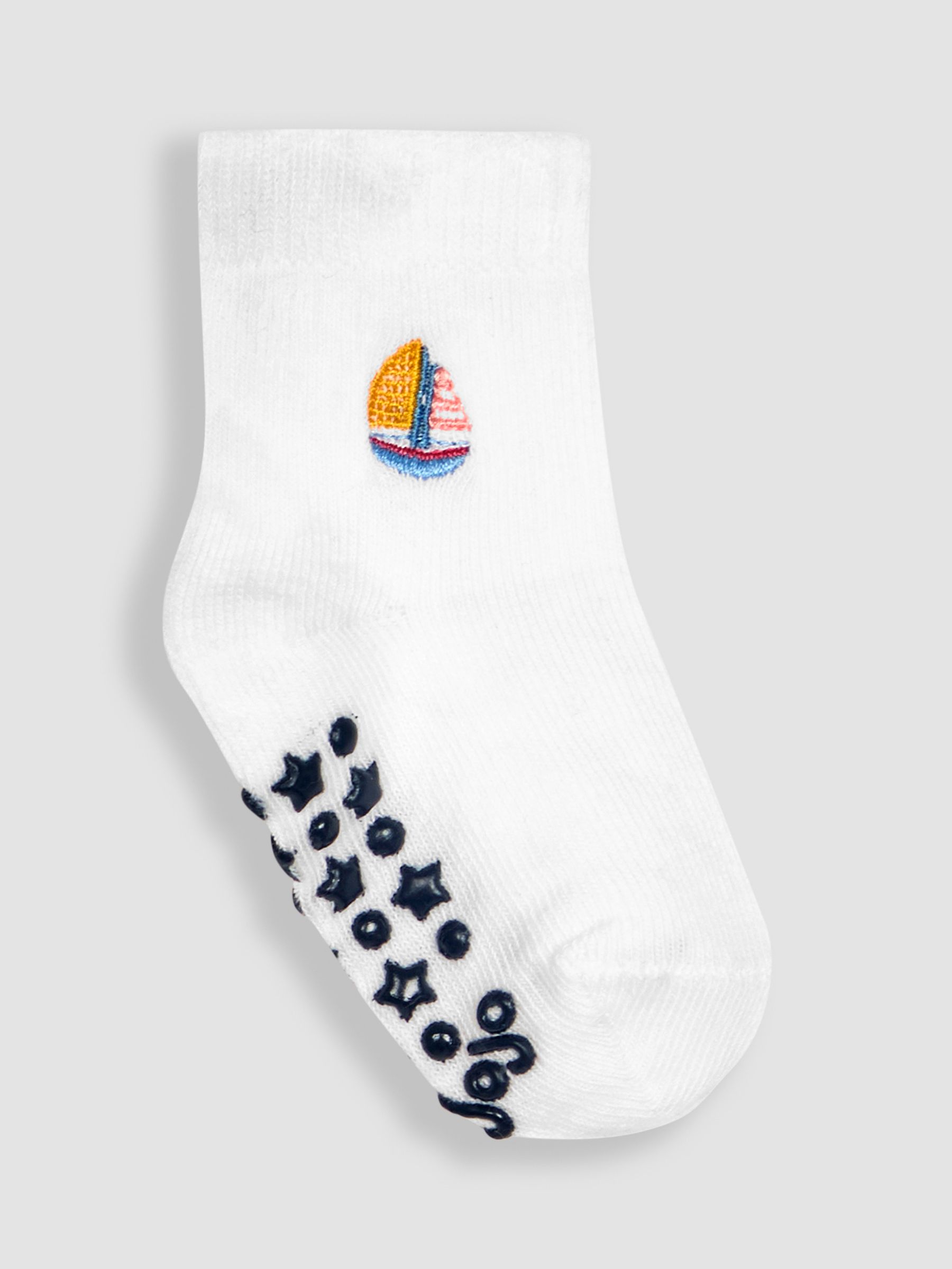 Blue Nautical 3-Pack Embroidered Socks - Image 4 of 4