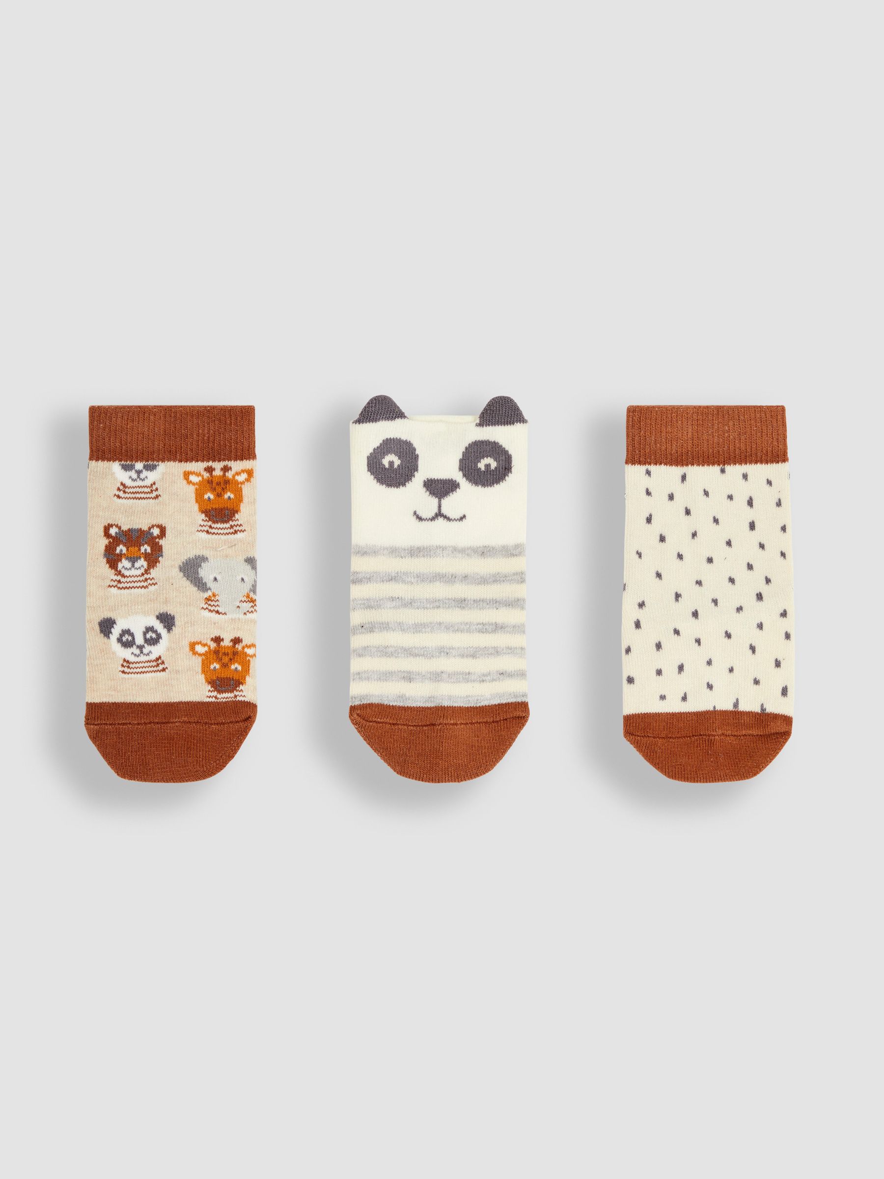 Grey 3-Pack Safari Socks - Image 1 of 4