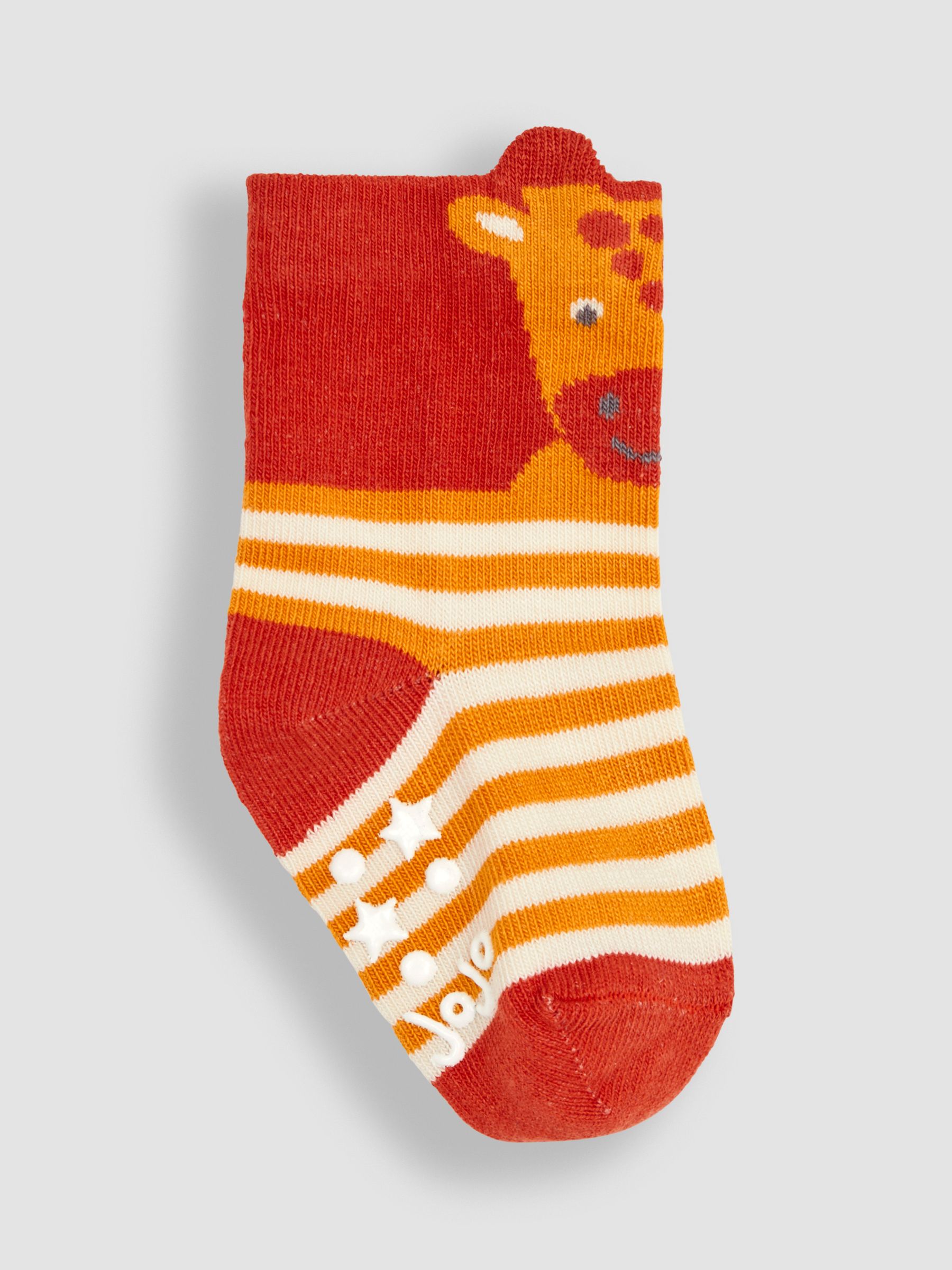Rust Orange Giraffe 3-Pack Safari Socks - Image 3 of 4