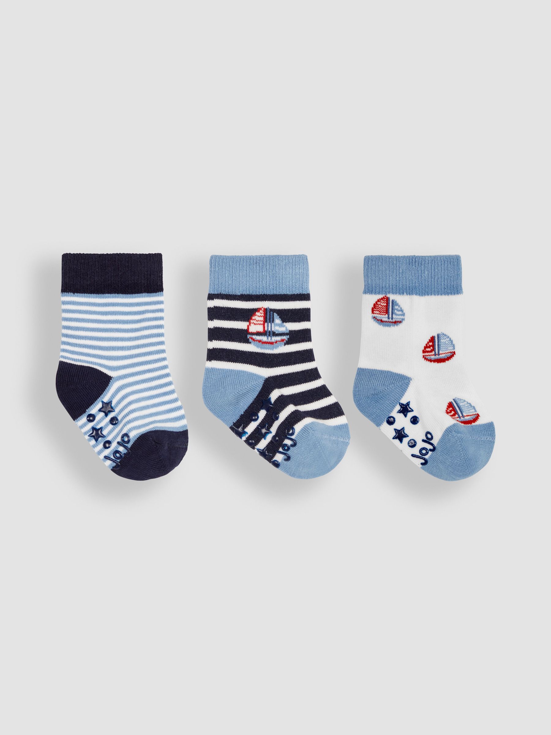 Blue 3-Pack Nautical Socks - Image 1 of 4