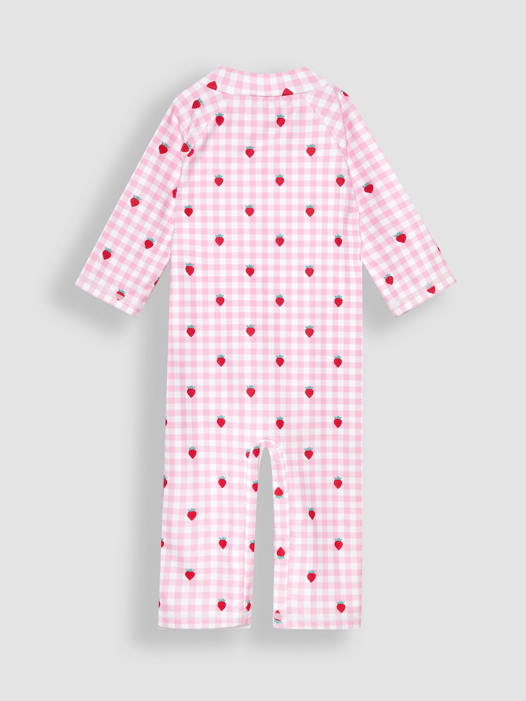 Pink Gingham UPF 50 1-Piece Sun Protection Suit - Image 2 of 5