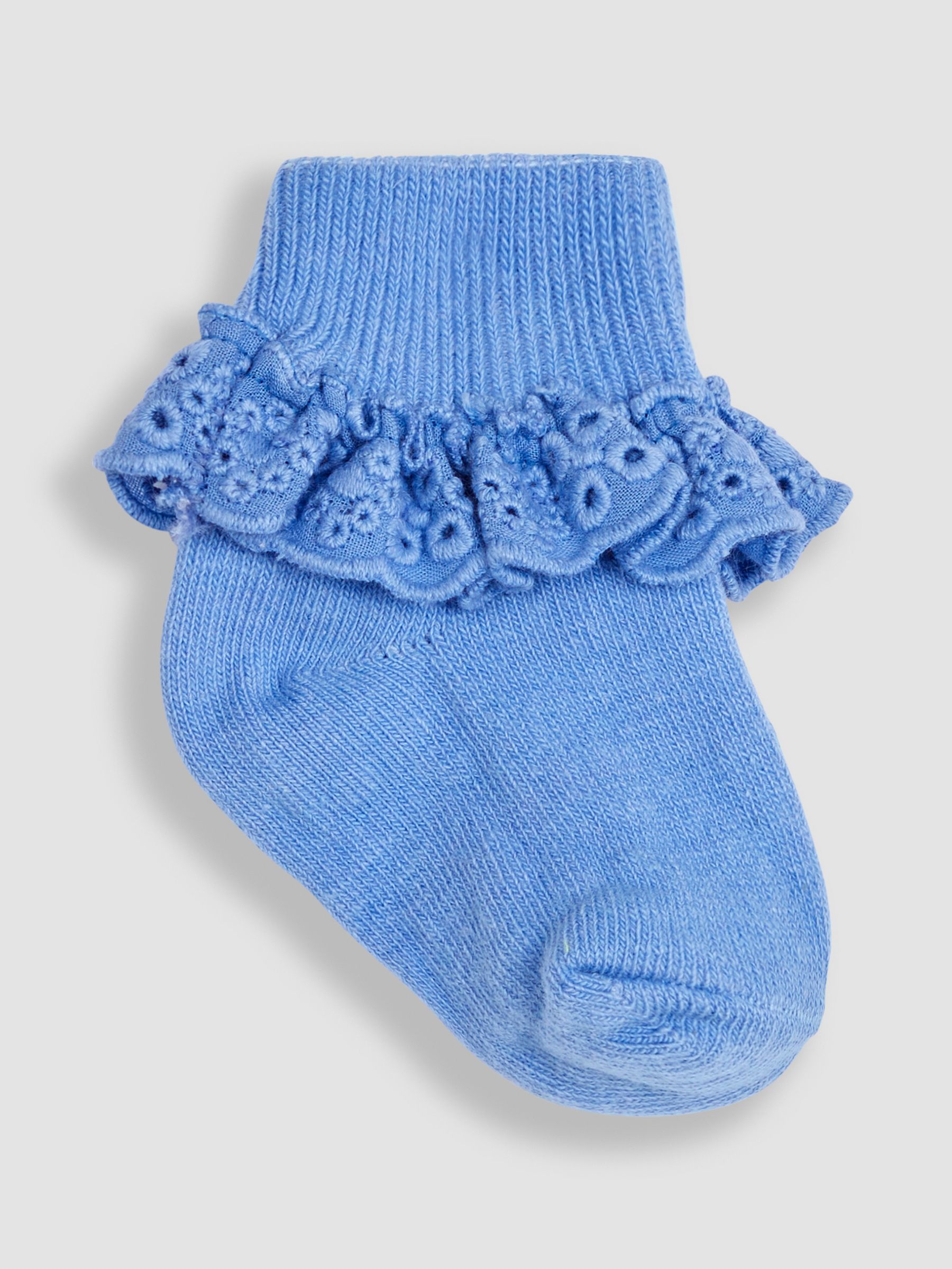 Blue 3-Pack Frilly Socks - Image 2 of 4