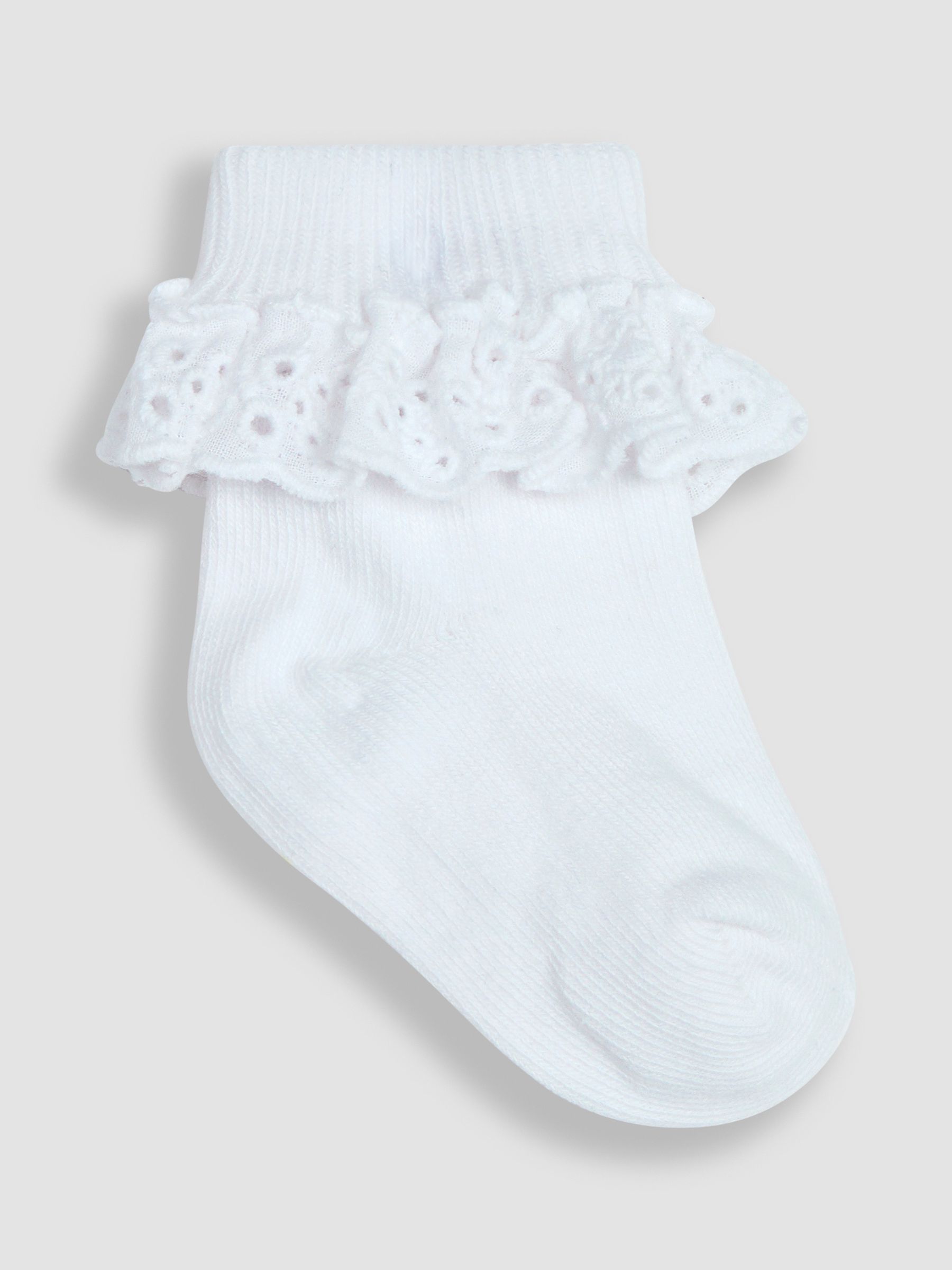 Blue 3-Pack Frilly Socks - Image 3 of 4