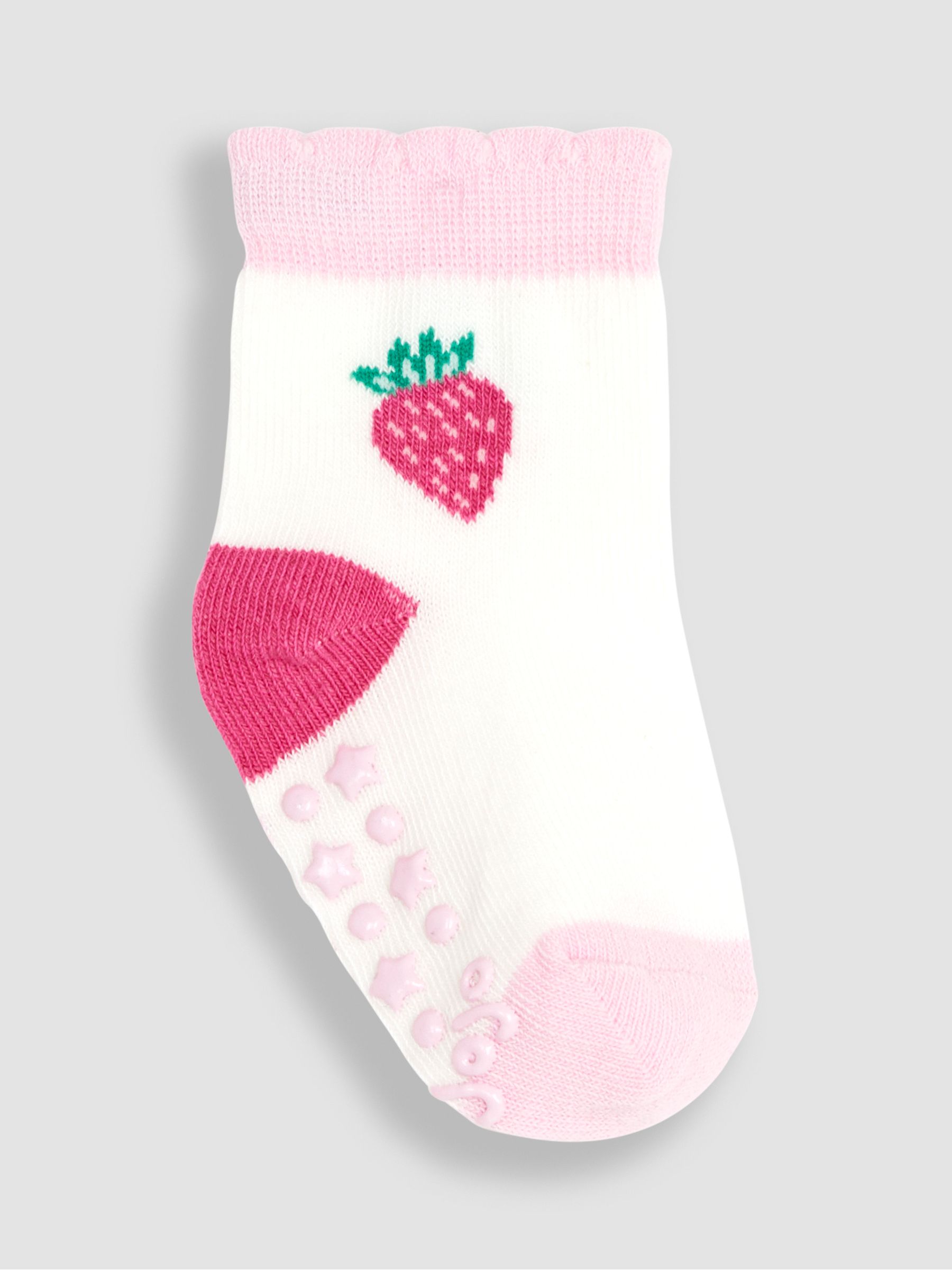 Pink Strawberry 3-Pack Fruit Socks - Image 3 of 4
