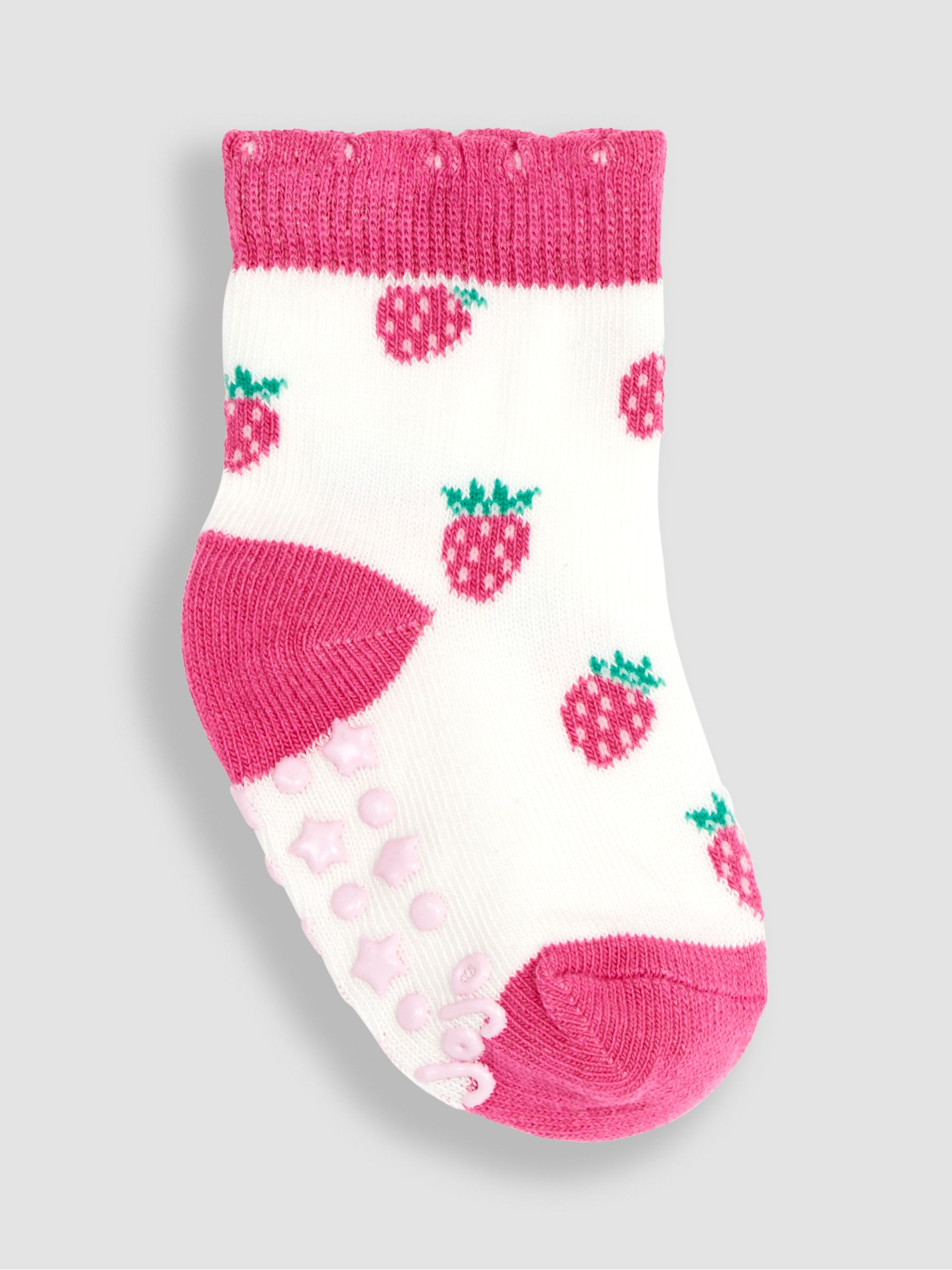 Pink Strawberry 3-Pack Fruit Socks - Image 4 of 4