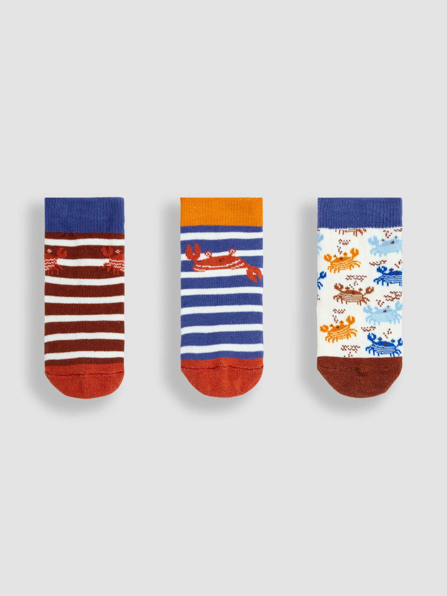 Orange 3-Pack Crab Socks - Image 2 of 5