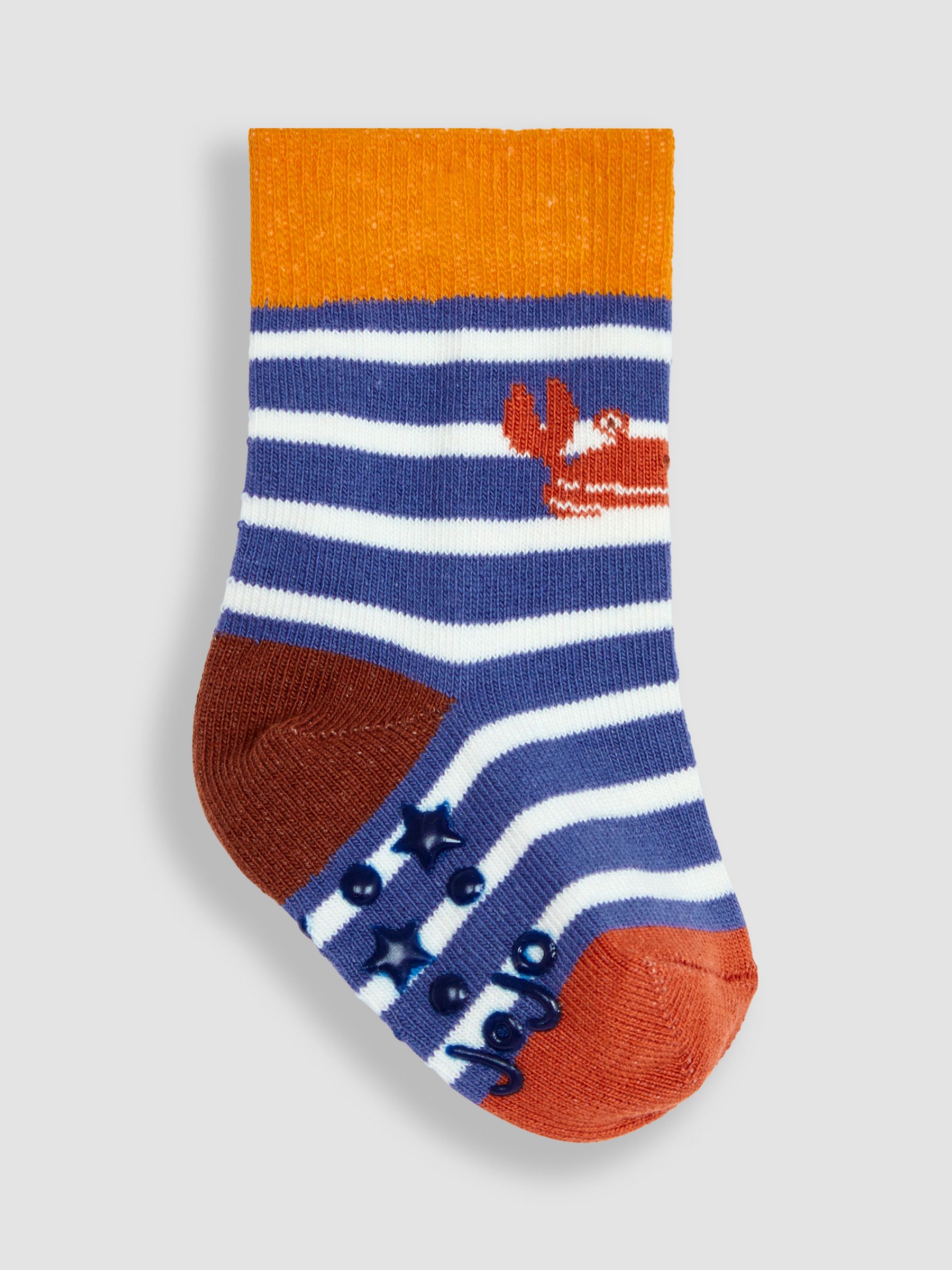 Orange 3-Pack Crab Socks - Image 4 of 5