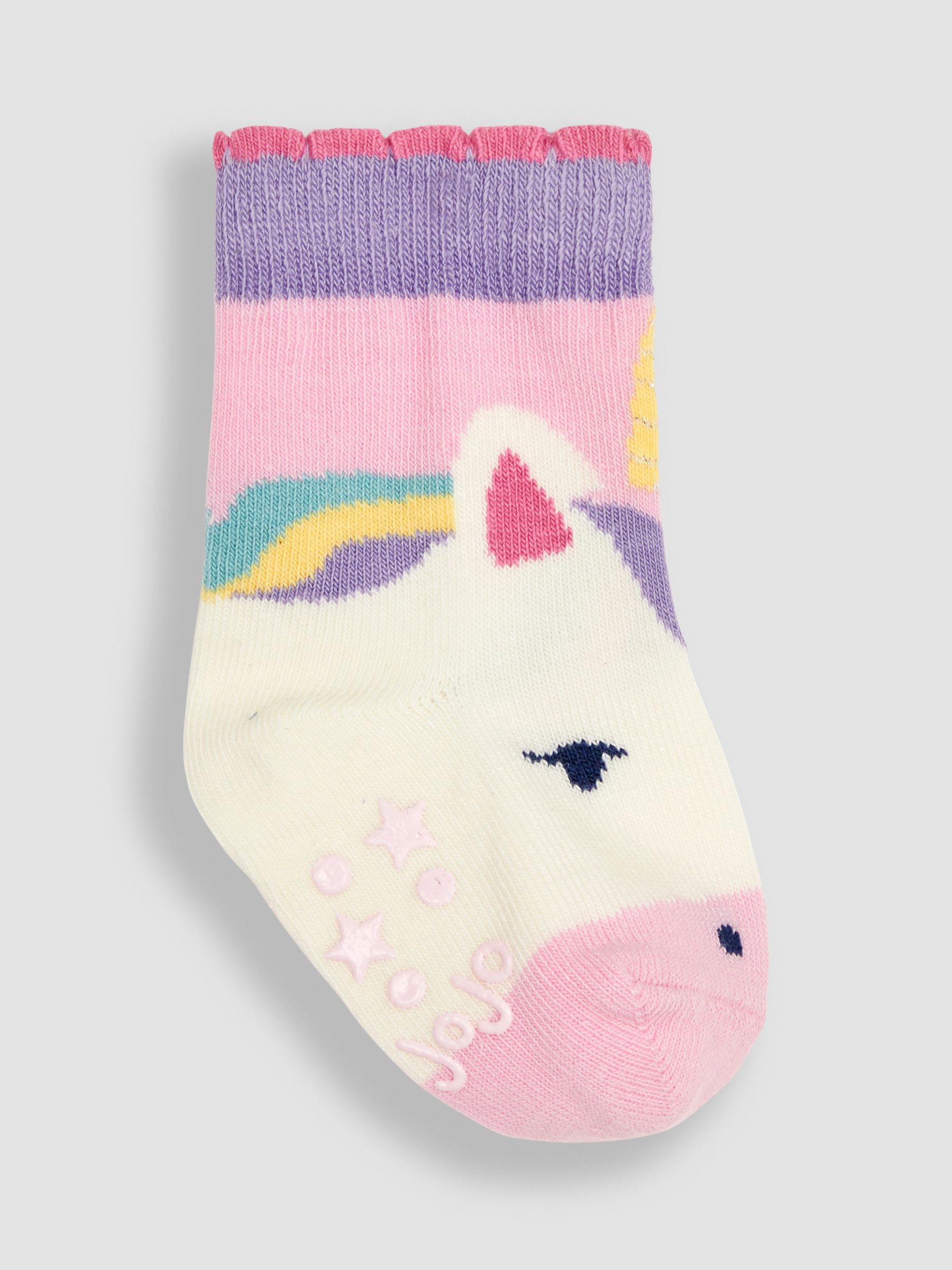 Light Pink 3-Pack Unicorn Socks - Image 4 of 4