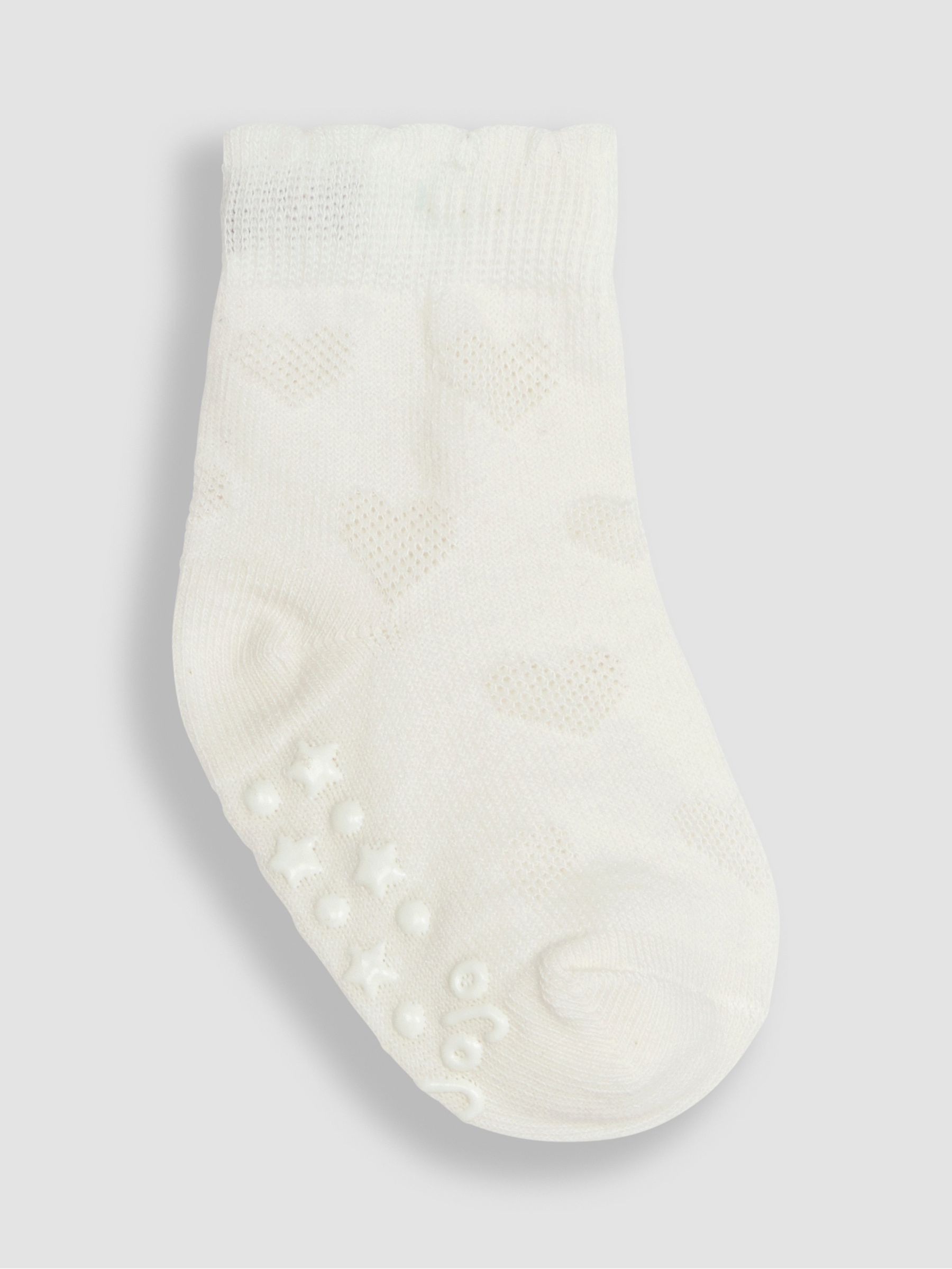 Cream 3-Pack Heart Socks - Image 3 of 4