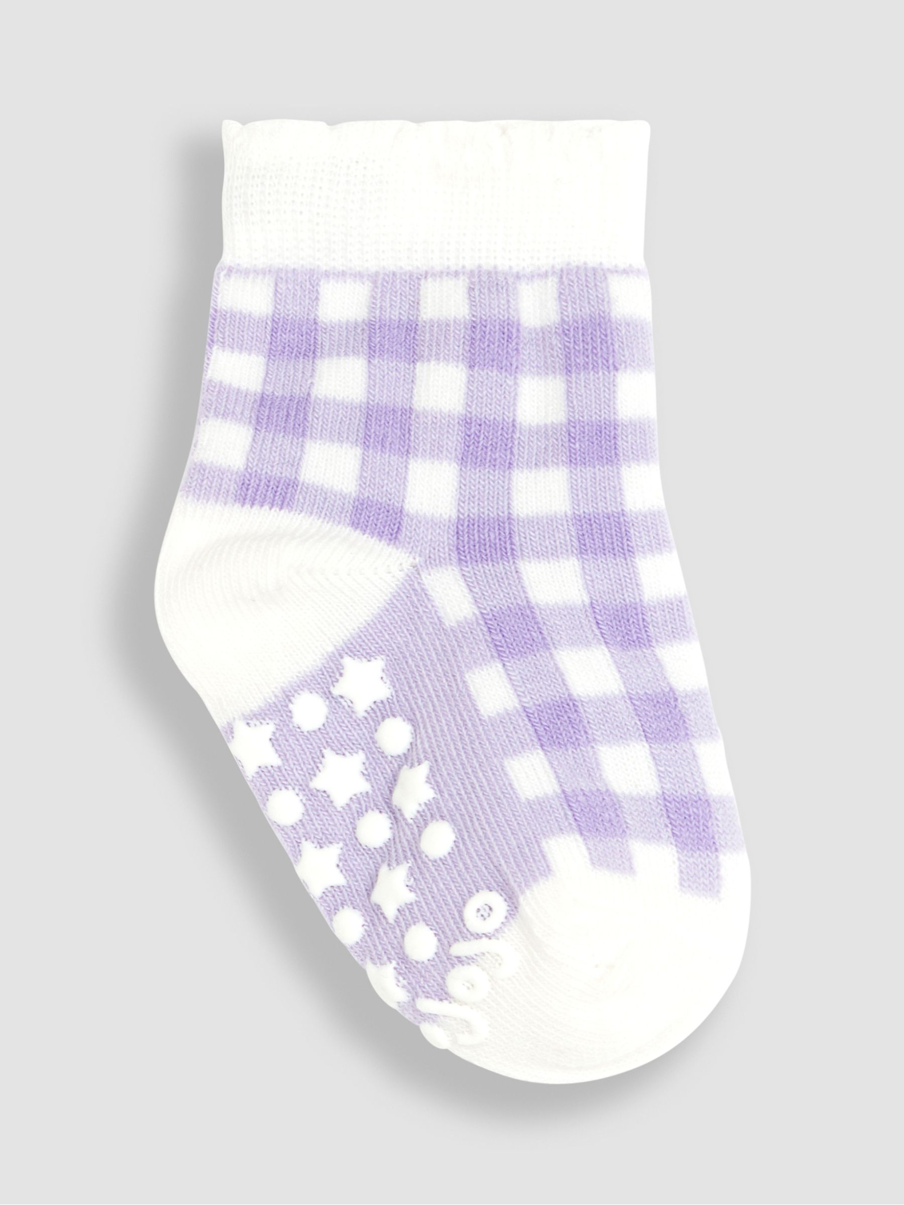 Cream 3-Pack Gingham Socks - Image 2 of 4