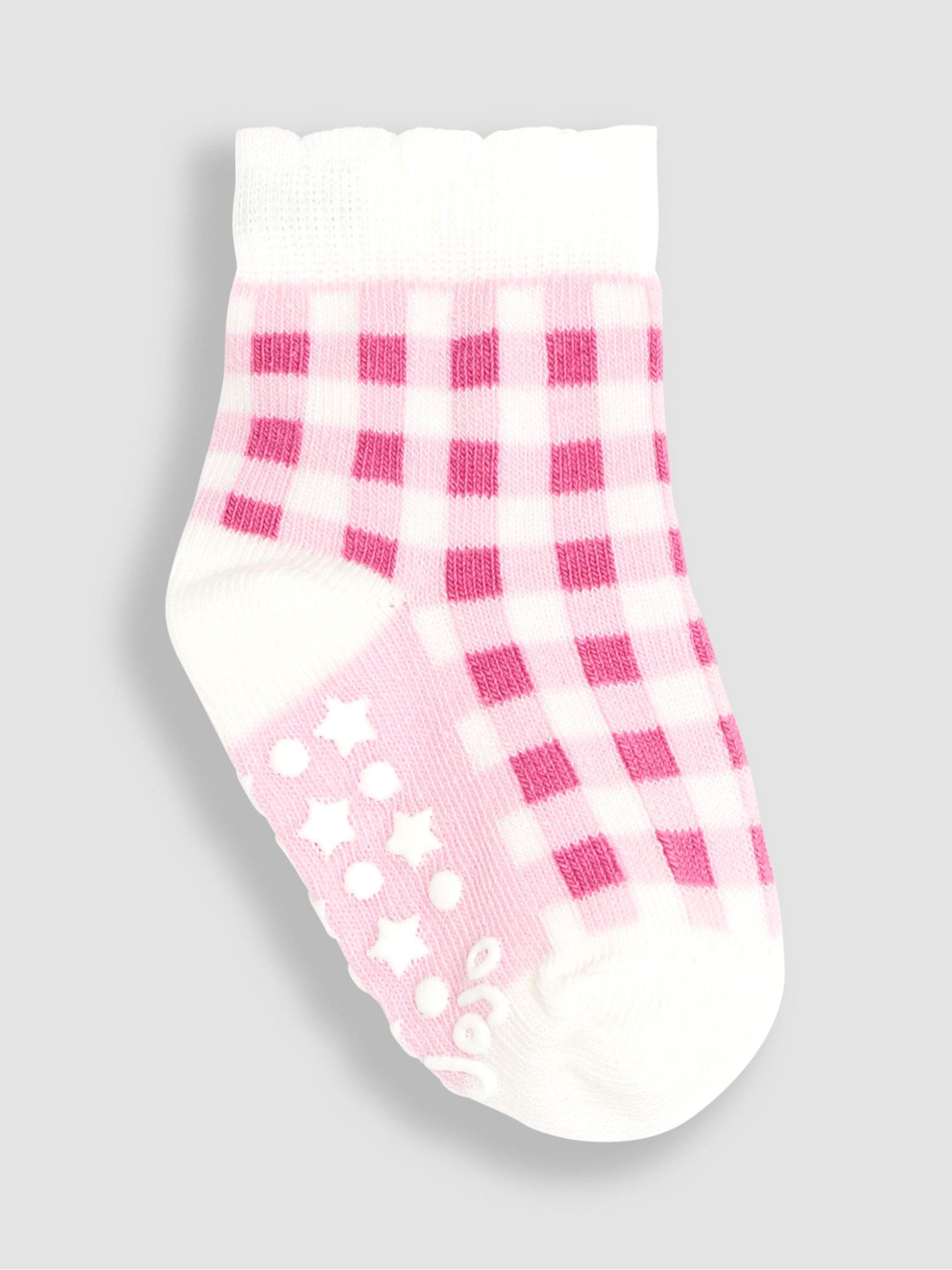 Cream 3-Pack Gingham Socks - Image 4 of 4