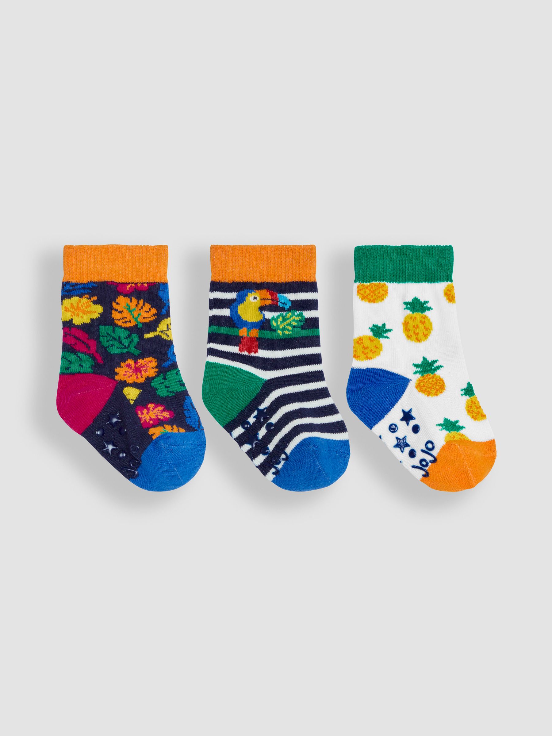 Navy Blue 3-Pack Fruit Socks - Image 1 of 4