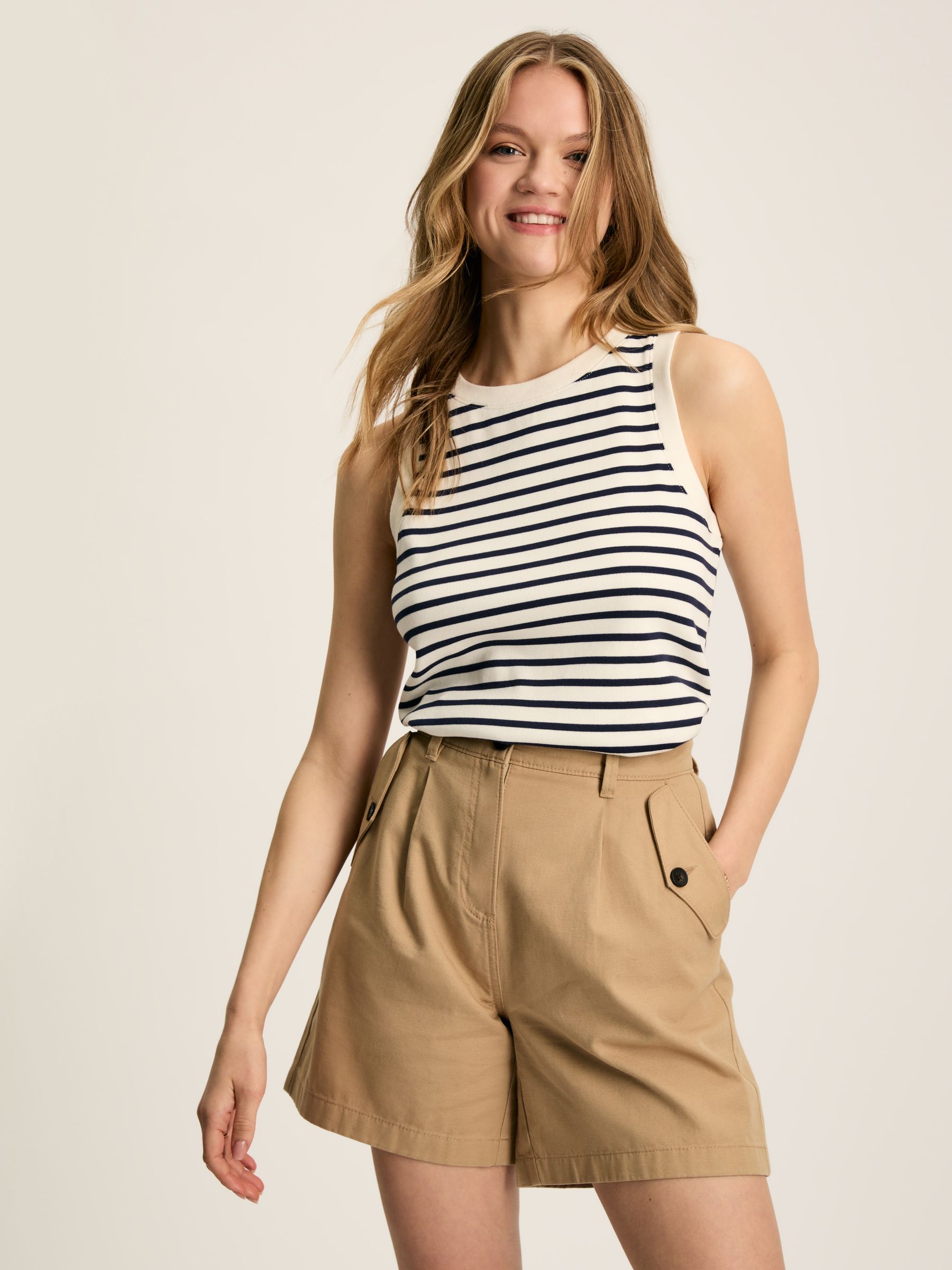 Harbour Cream & Navy Striped Jersey Vest - Image 3 of 7